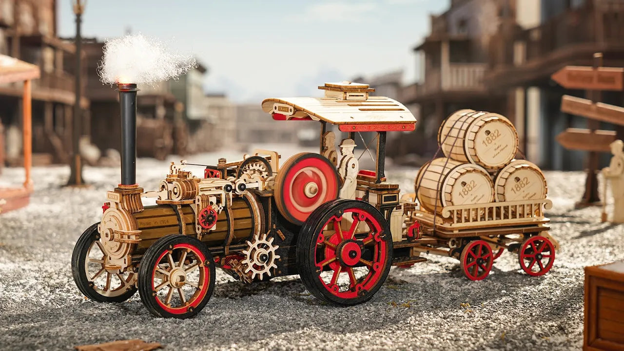 Introducing ROKR Steam Engine 3D Wooden Puzzle | Robotime