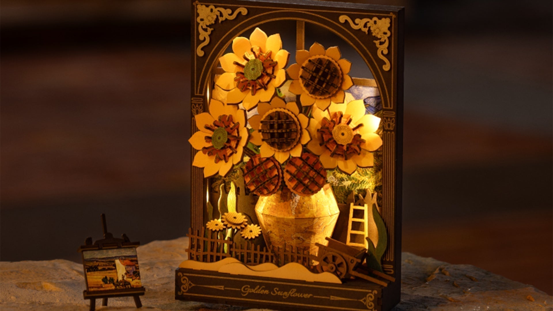 Banner Rowood Wooden Floral Paintings Wall Art 3D Wooden Puzzle Series