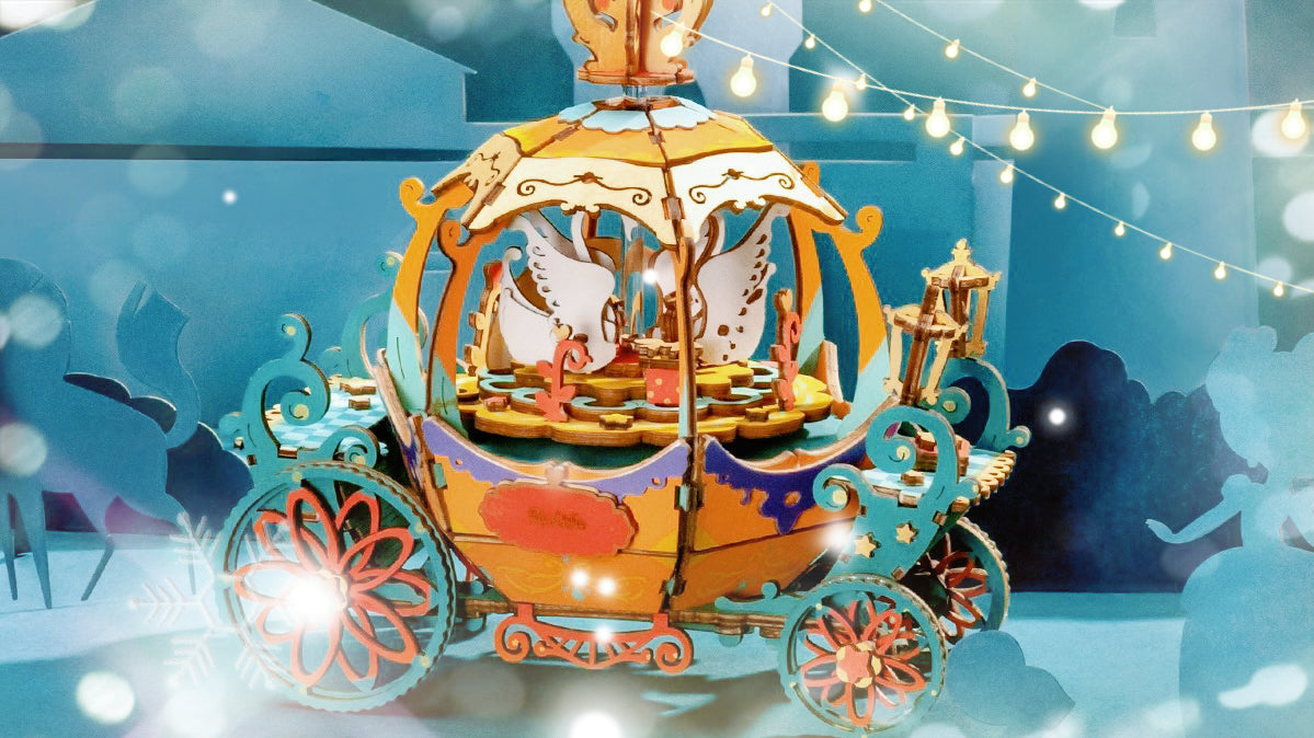 Step Into 2023 Heart Melting Magical Pumpkin Carriage Wooden Puzzles