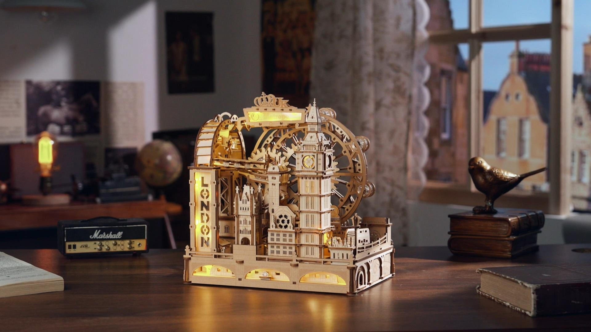 ROKR Marble Travel London Marble Run Wooden 3D Puzzle EGB01