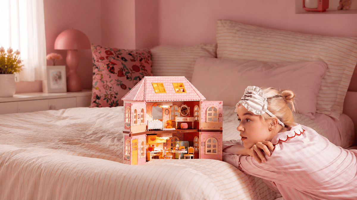 Rolife Fairy Rose Cottage HH001: A Pink Victorian Dollhouse Made