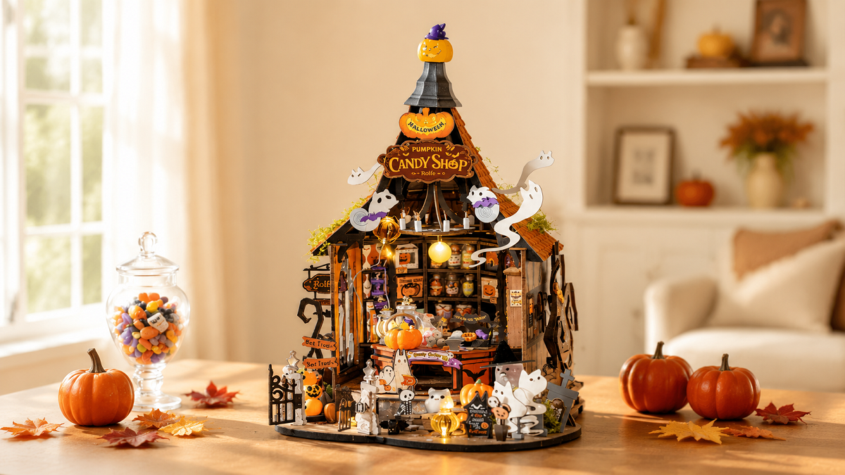 Rolife halloween miniature haunted candyhouse