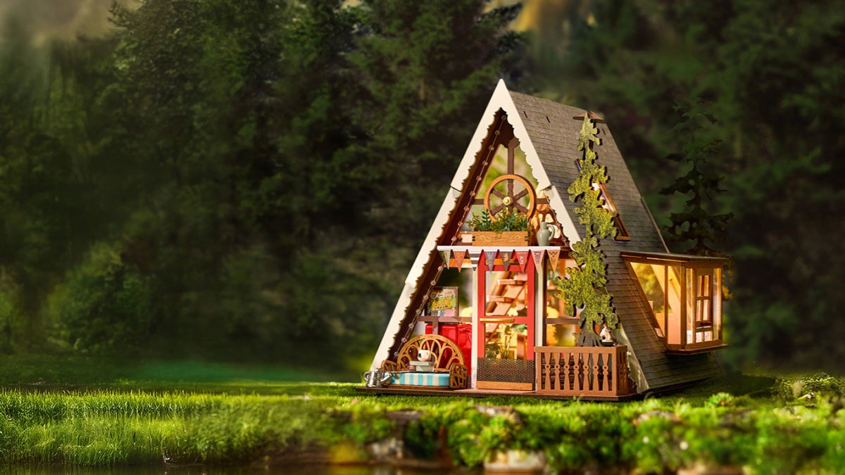 rolife new a frame cabin diy miniature house kit