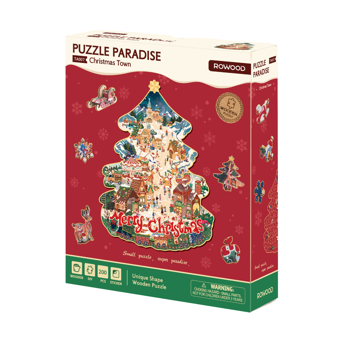 Rowood Christmas Town Houten Legpuzzel TA007