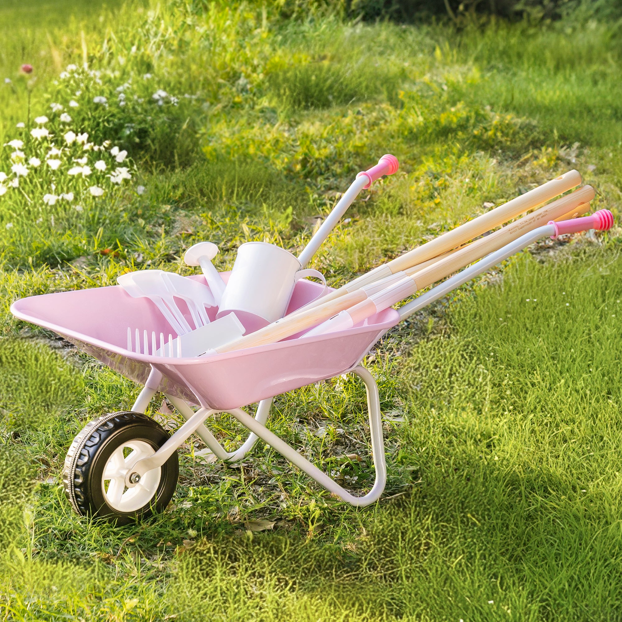 ROBUD Kids Wheelbarrow with Gardening Set