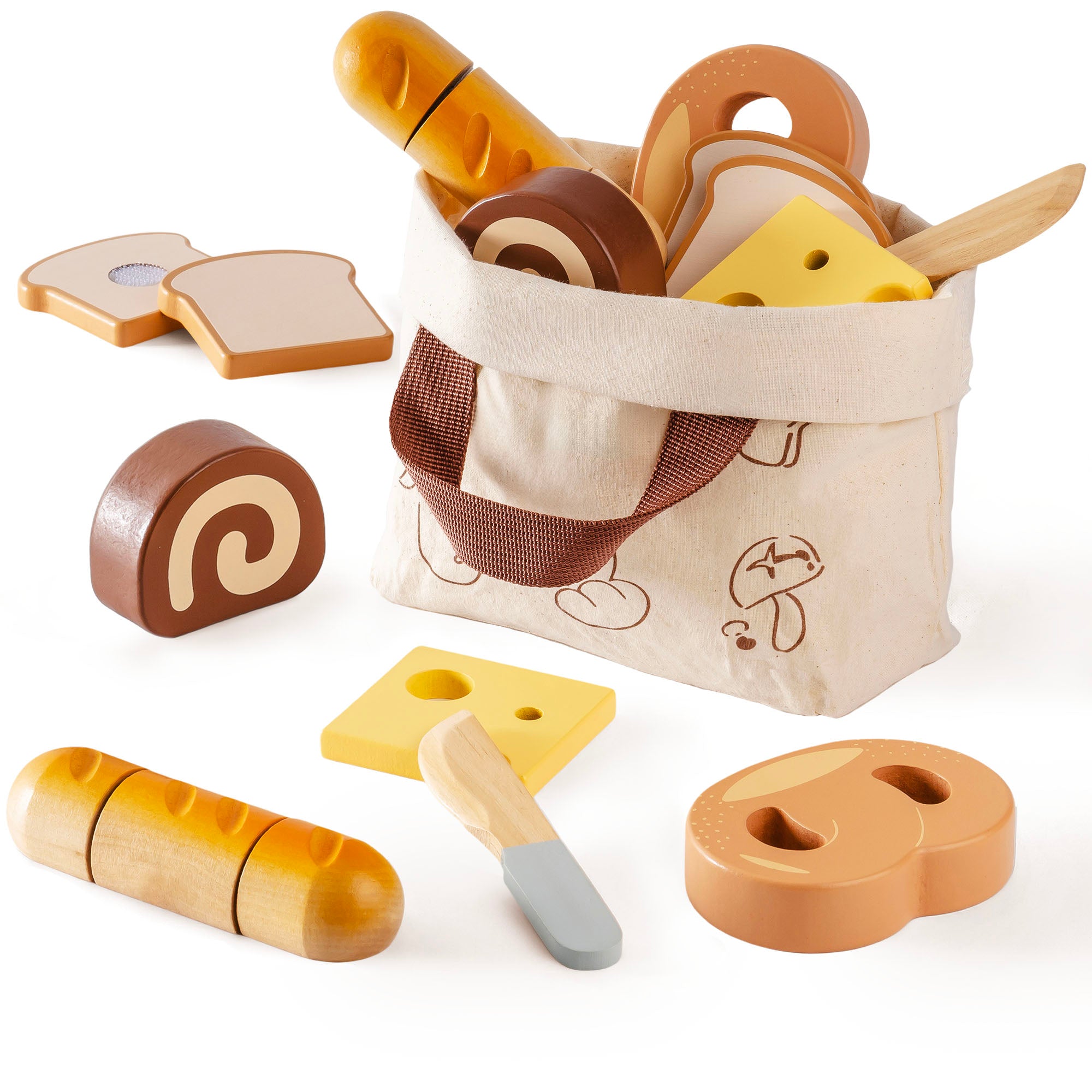 ROBUD Wooden Childs Play Food Set - Desserts