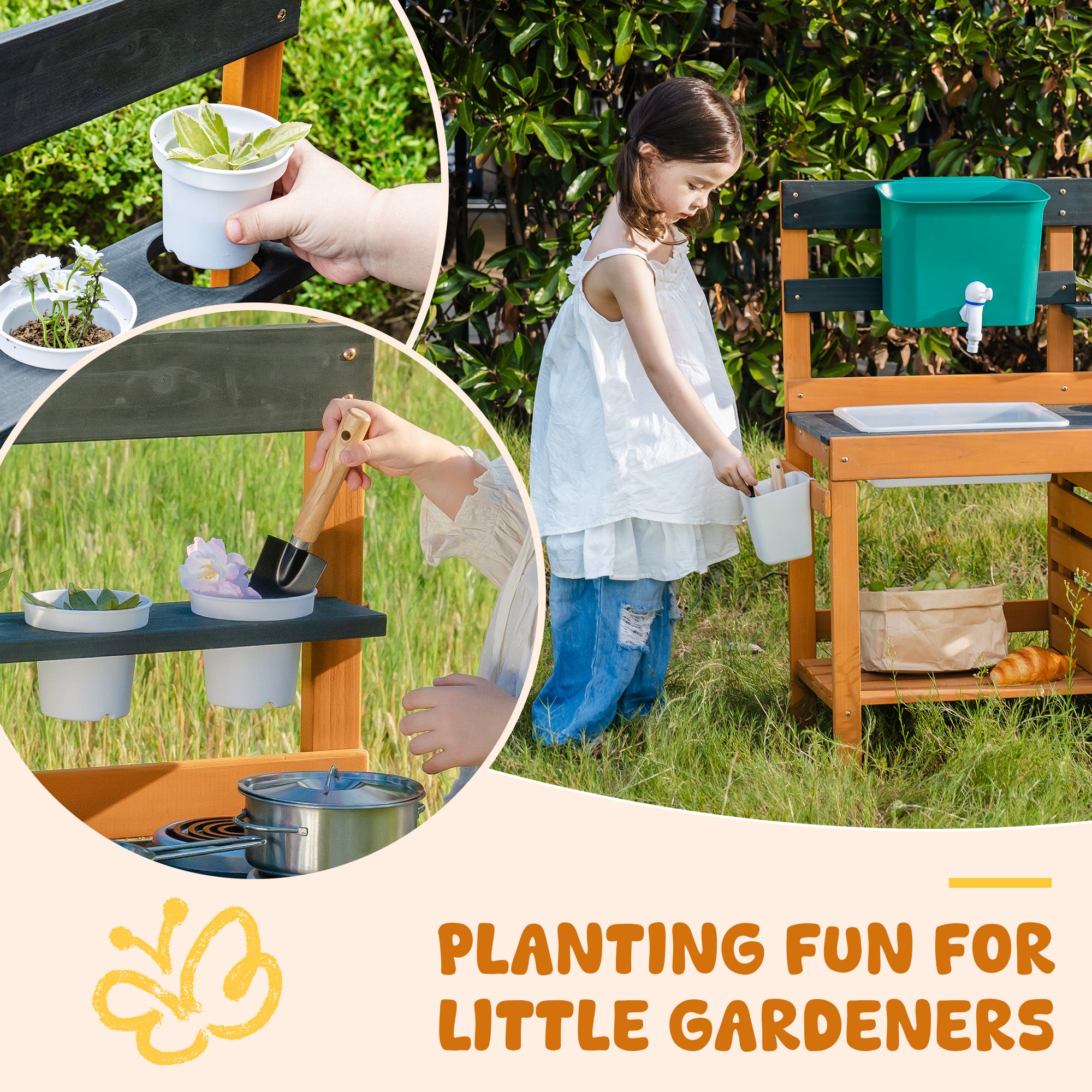ROBUD Outdoor Mud Kitchen with Real Water Play