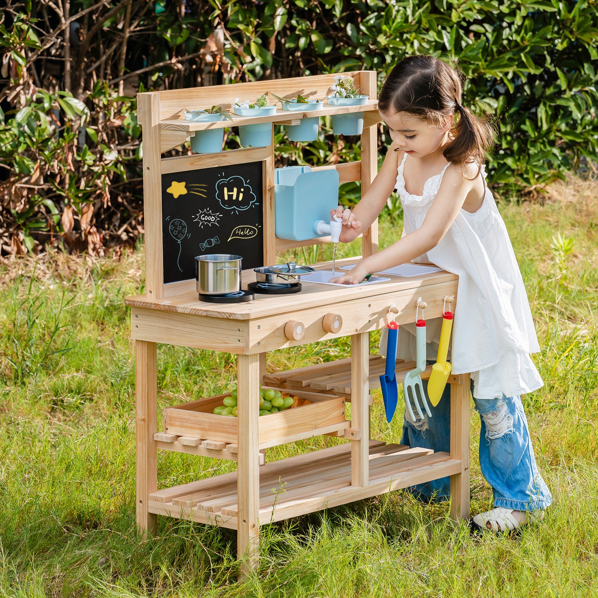 ROBUD Outdoor Garden Mud Kitchen for Kids