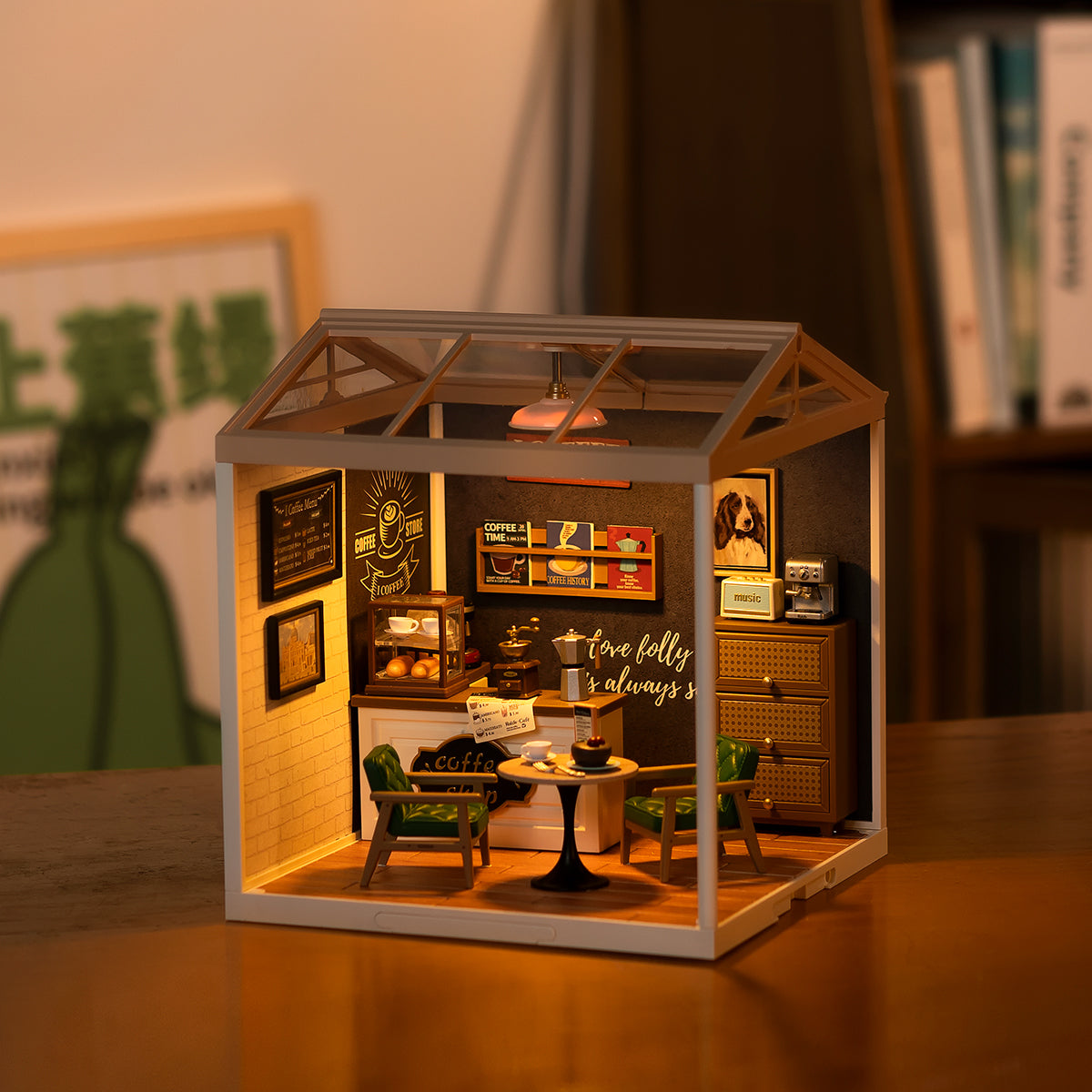 Rolife Super Creator Daily Inspiration Cafe DIY Miniaturhaus-Bausatz DW001