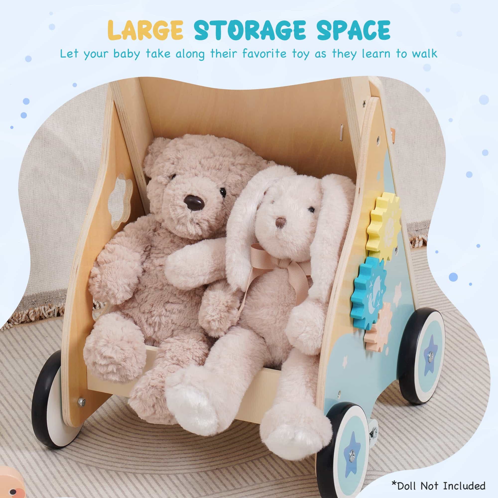 Robud Baby Push Walkers Wooden