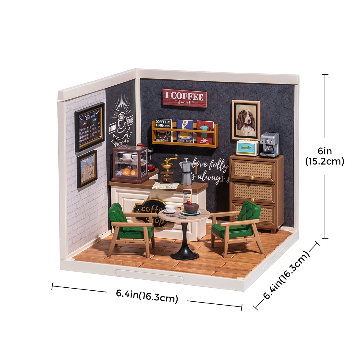 Rolife Super Creator Daily Inspiration Cafe DIY Miniaturhaus-Bausatz DW001