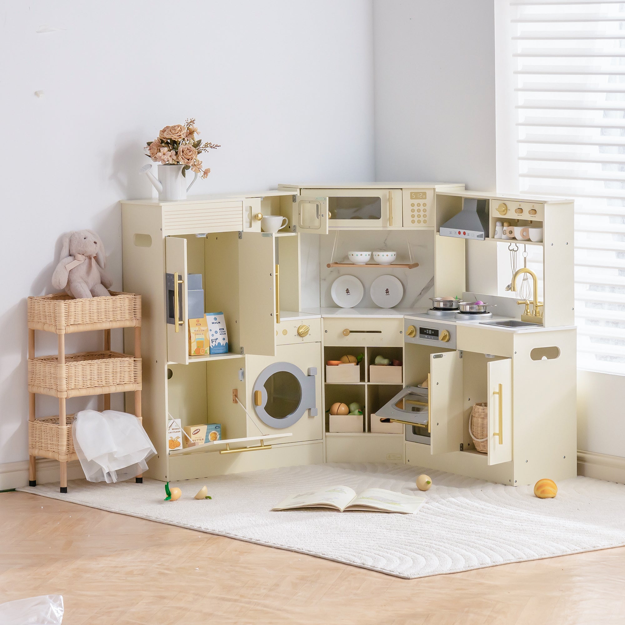 ROBUD Wooden Light Luxury Corner Kitchen