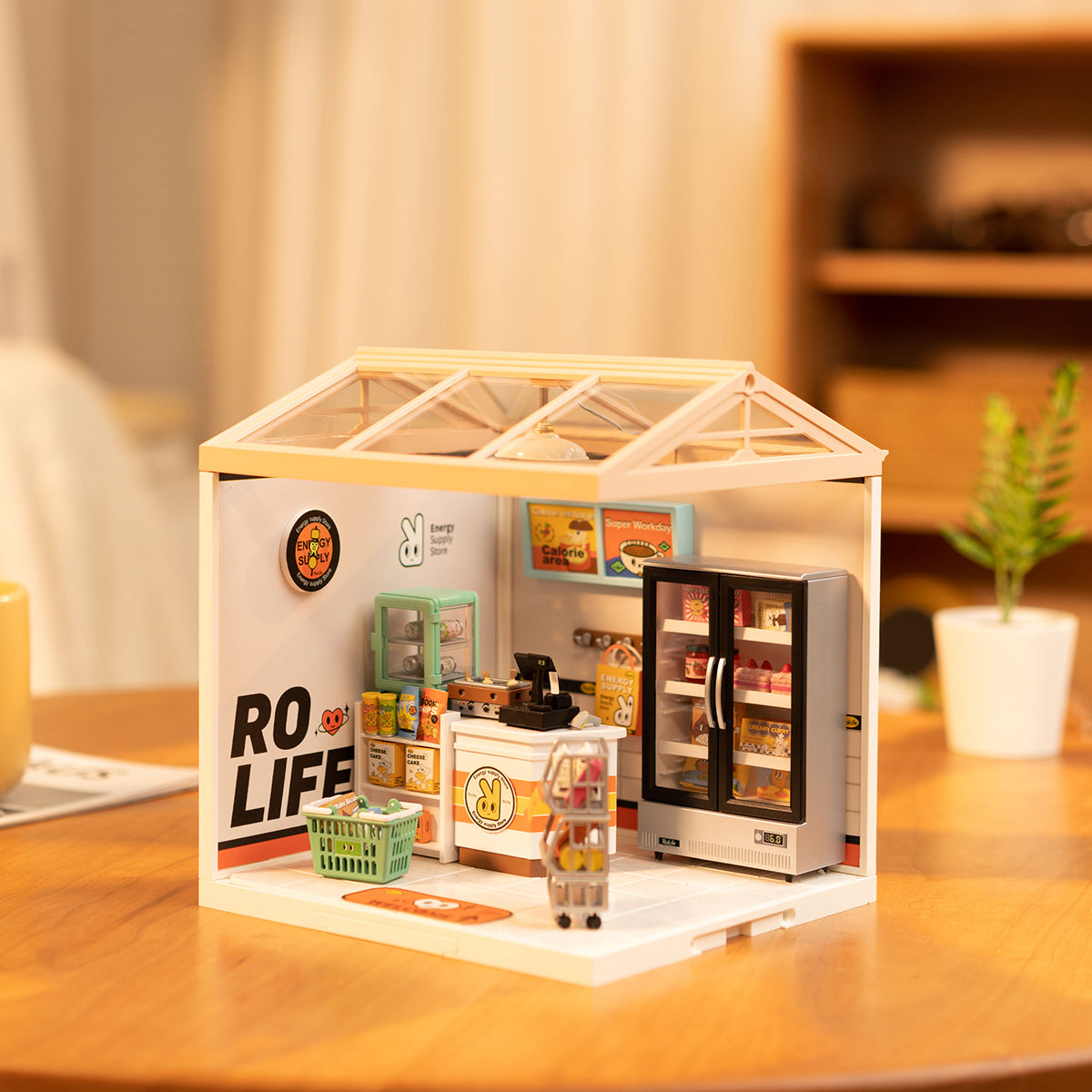 Rolife Super Creator Energy Supply Store DIY Miniature House Kit DW002