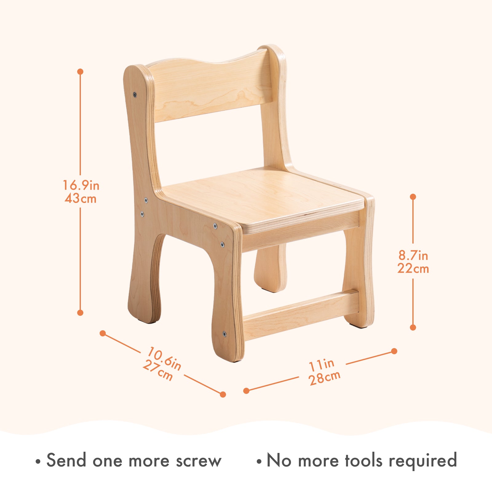 ROBUD Wooden Toddler Chair