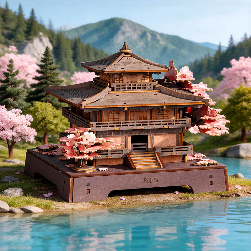 Rolife Sakura Pavillon 3D-Holzpuzzle TGA07
