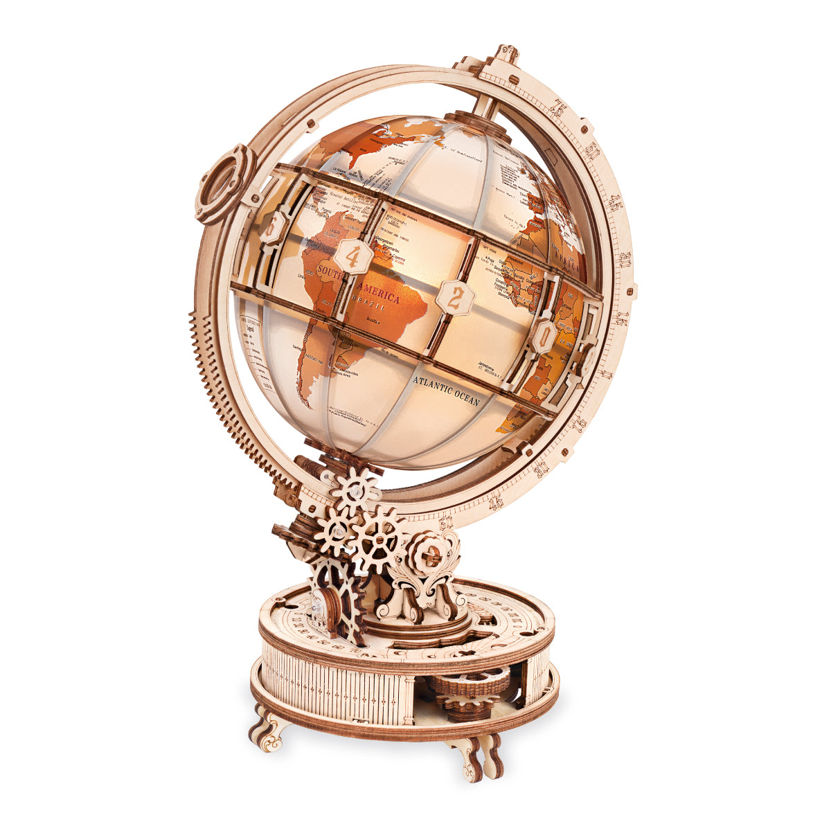 ROKR Luminous Globe 3D Wooden Puzzle ST003D (Electric Version)