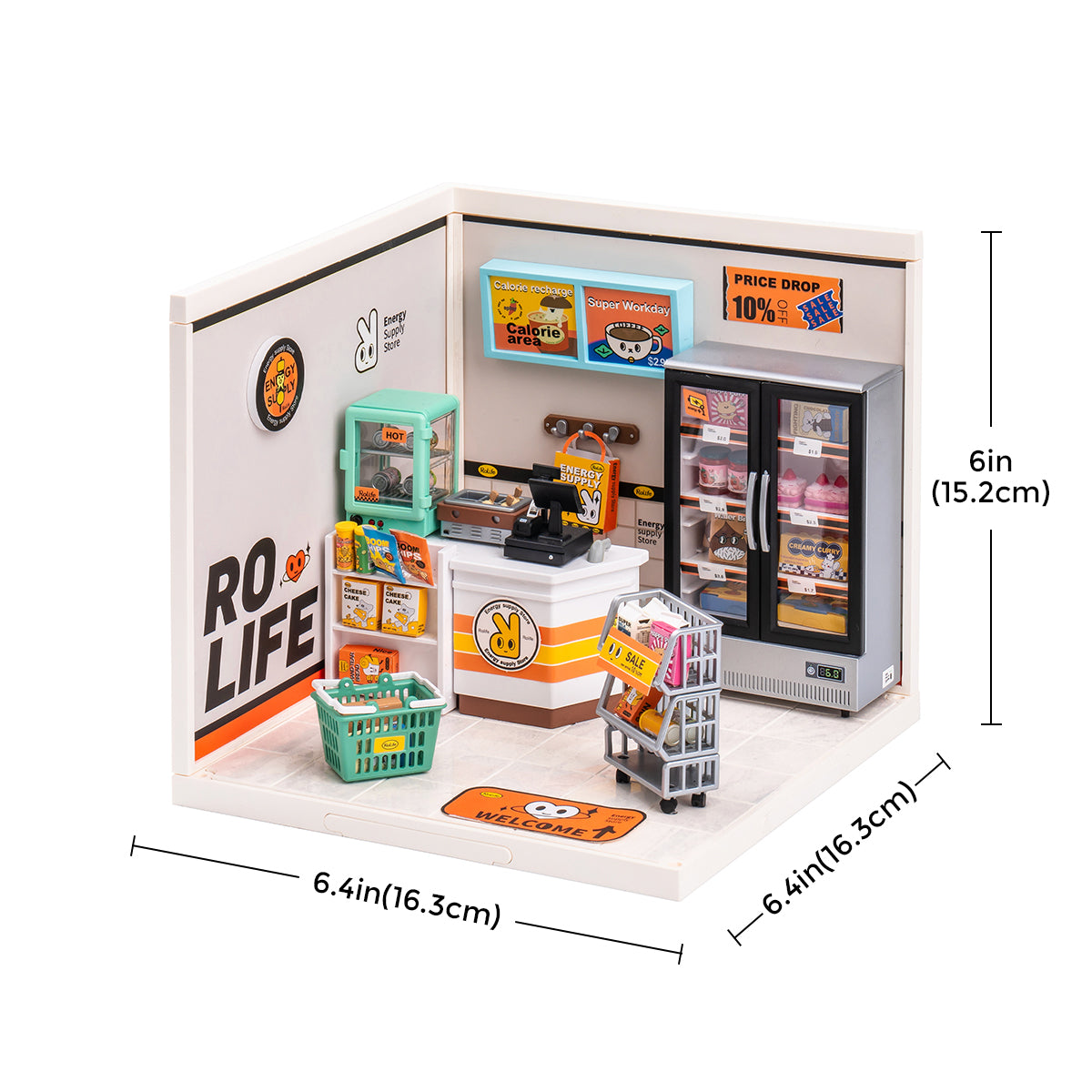 Rolife Super Creator Energy Supply Store DIY Miniature House Kit DW002