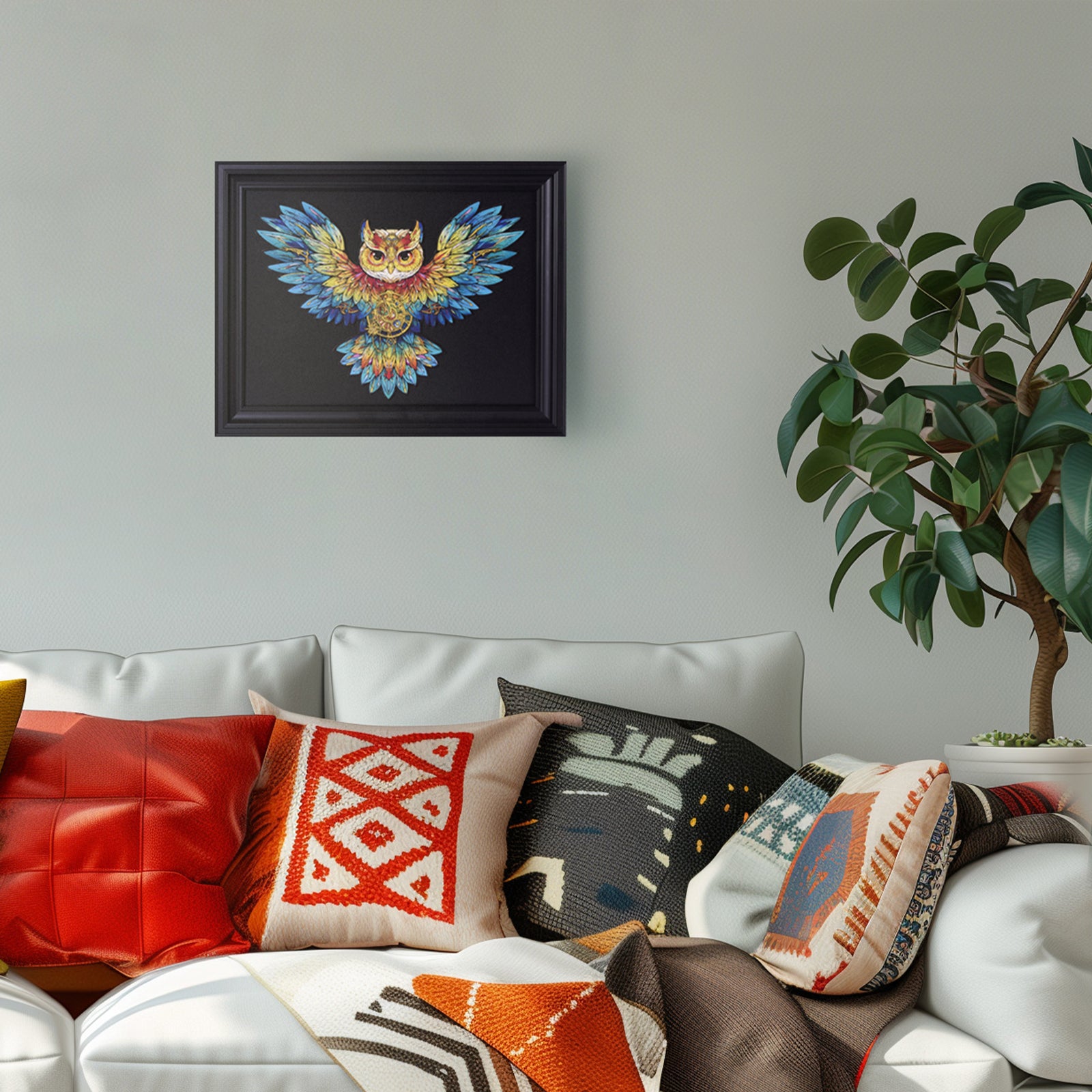 Rowood Owl Colorful Wooden Jigsaw Puzzle TA004