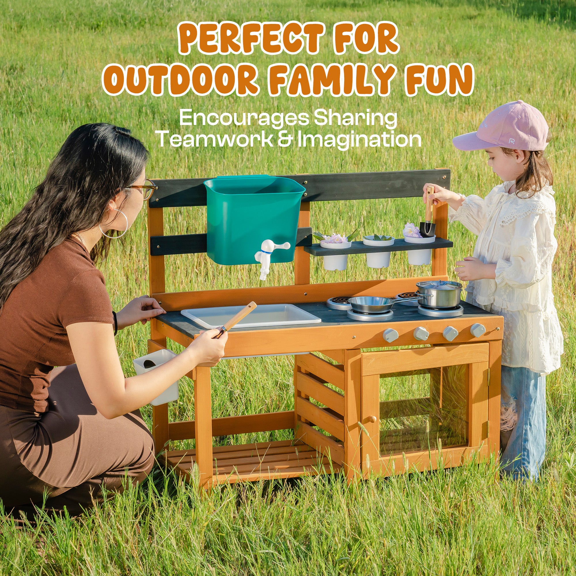 ROBUD Outdoor Mud Kitchen with Real Water Play