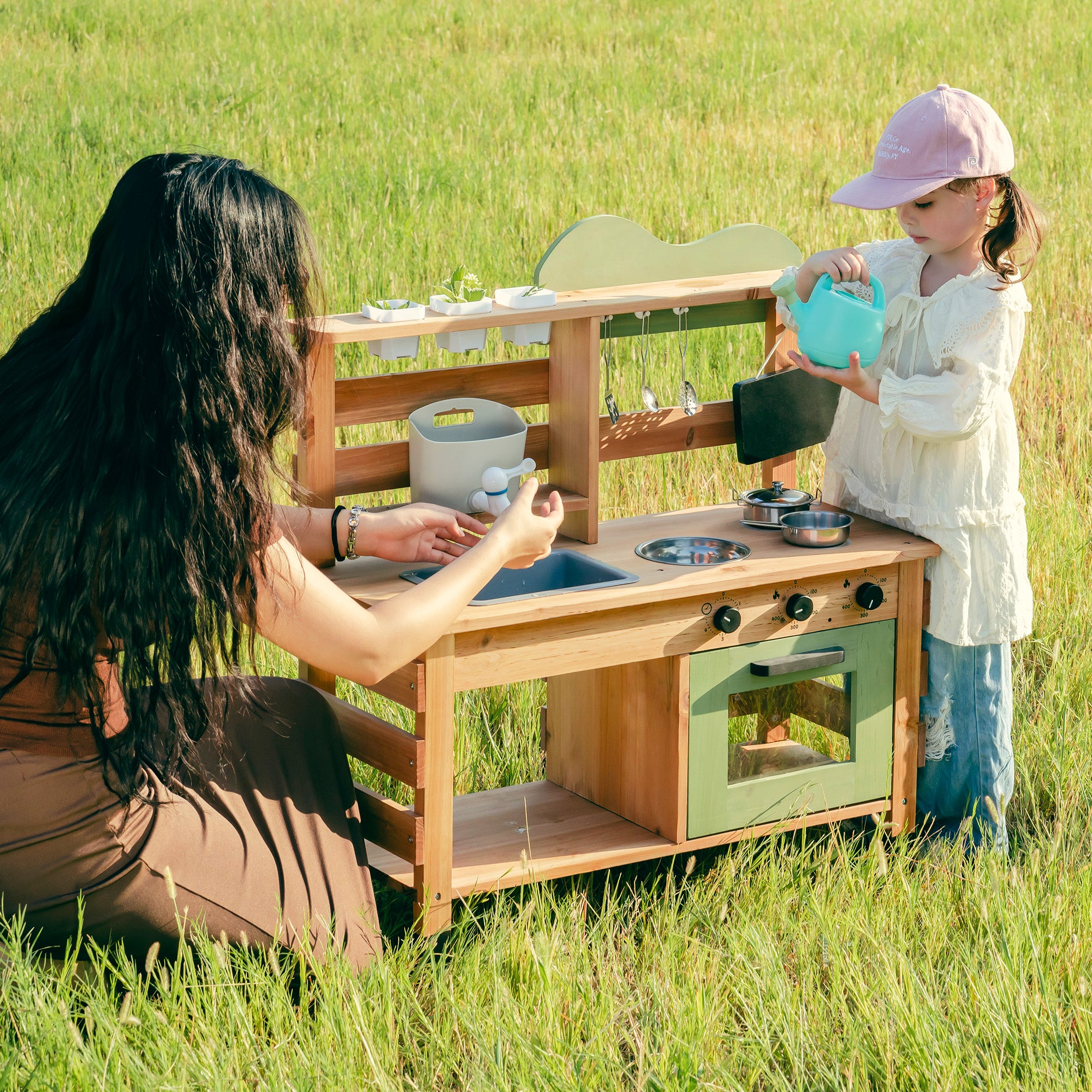 ROBUD Outdoor Mud Play Kitchen with Removable Sink
