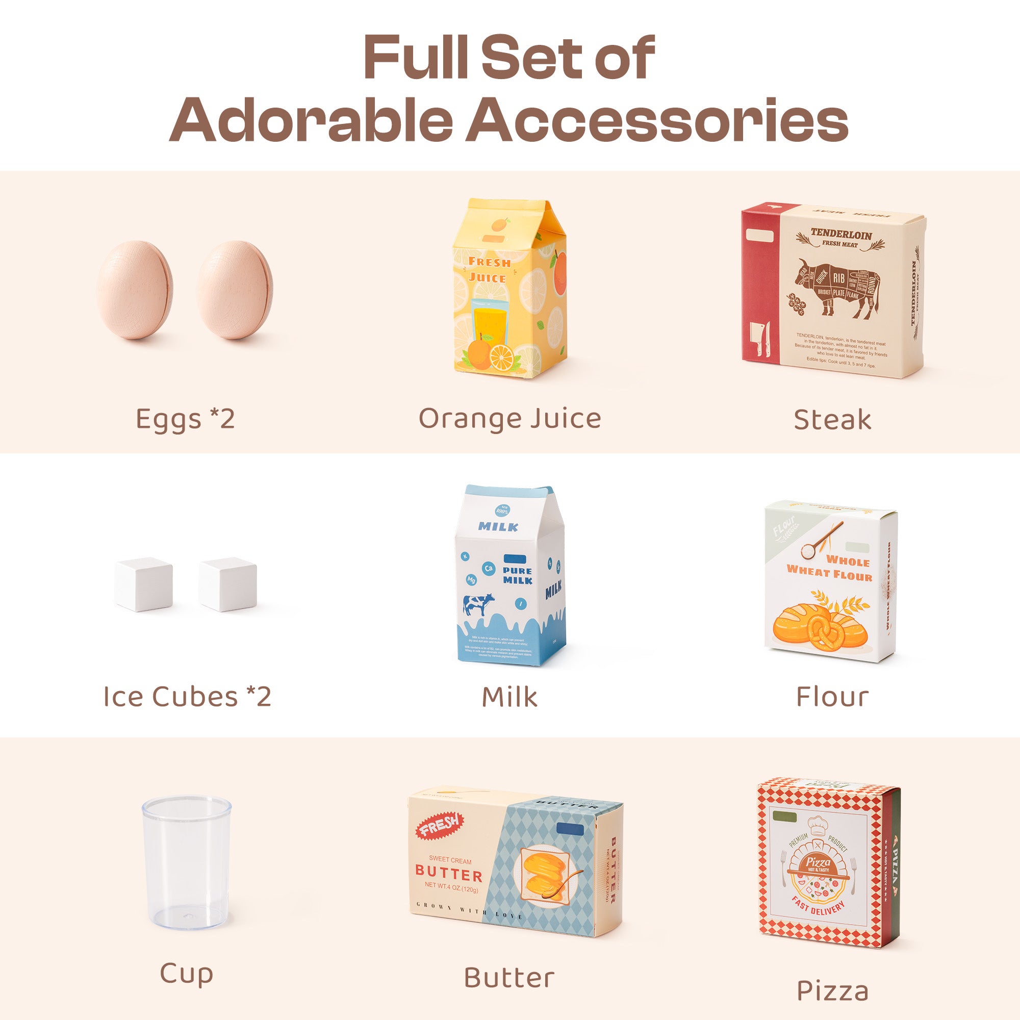 ROBUD Wooden Caramel Refrigerator