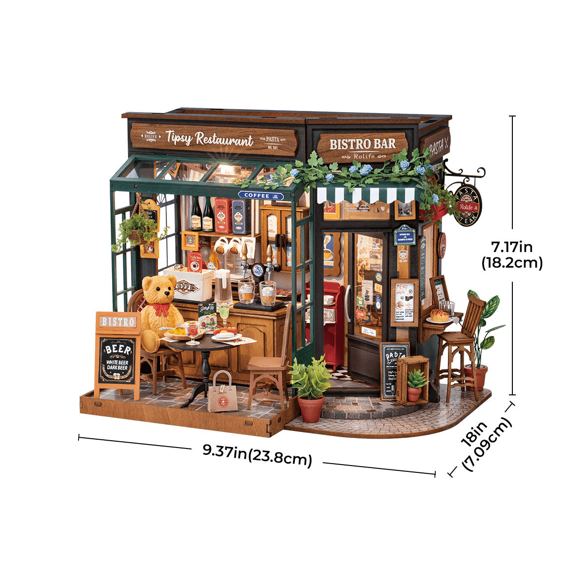 Rolife Tipsy Restaurant DIY Miniature House DG167