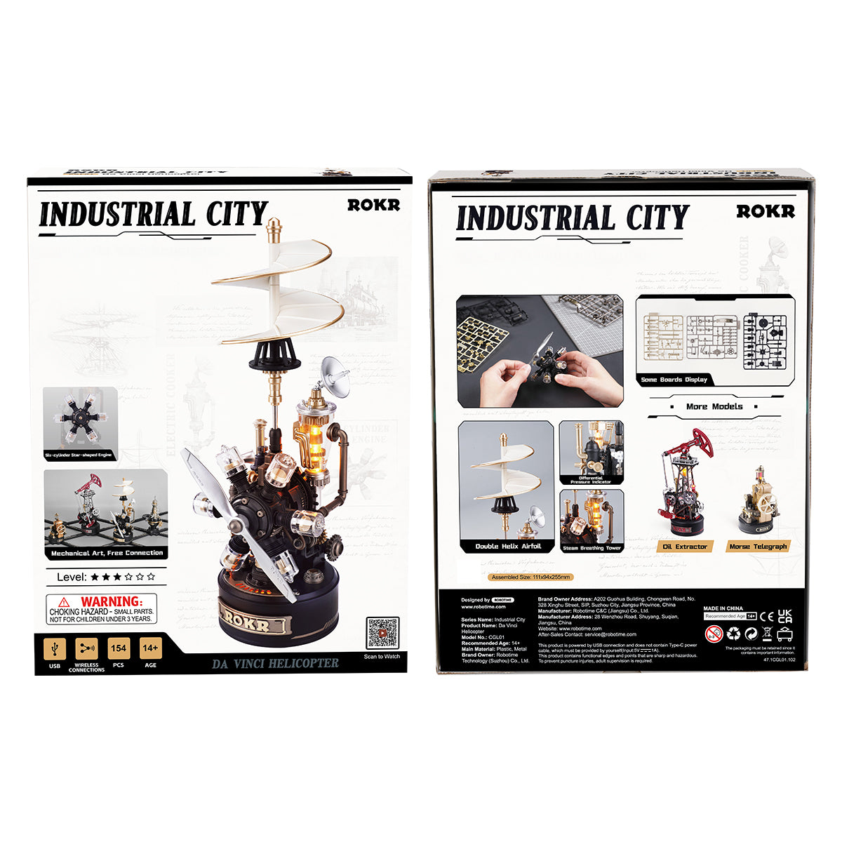 ROKR Leonardo da Vinci's helikopter mechanische 3D-puzzel CGL01