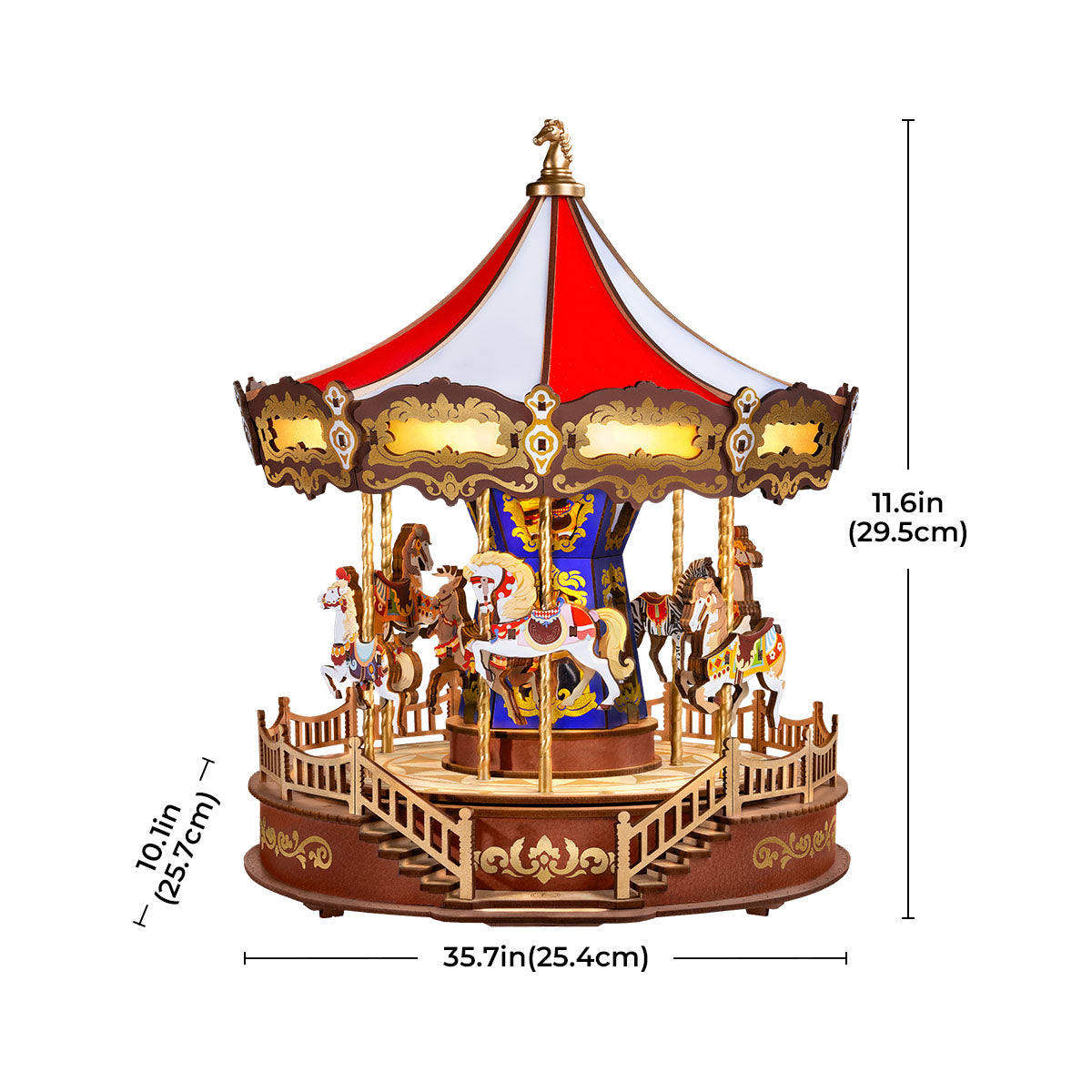 Rolife Classic Carousel 3D Houten Puzzel AMC01