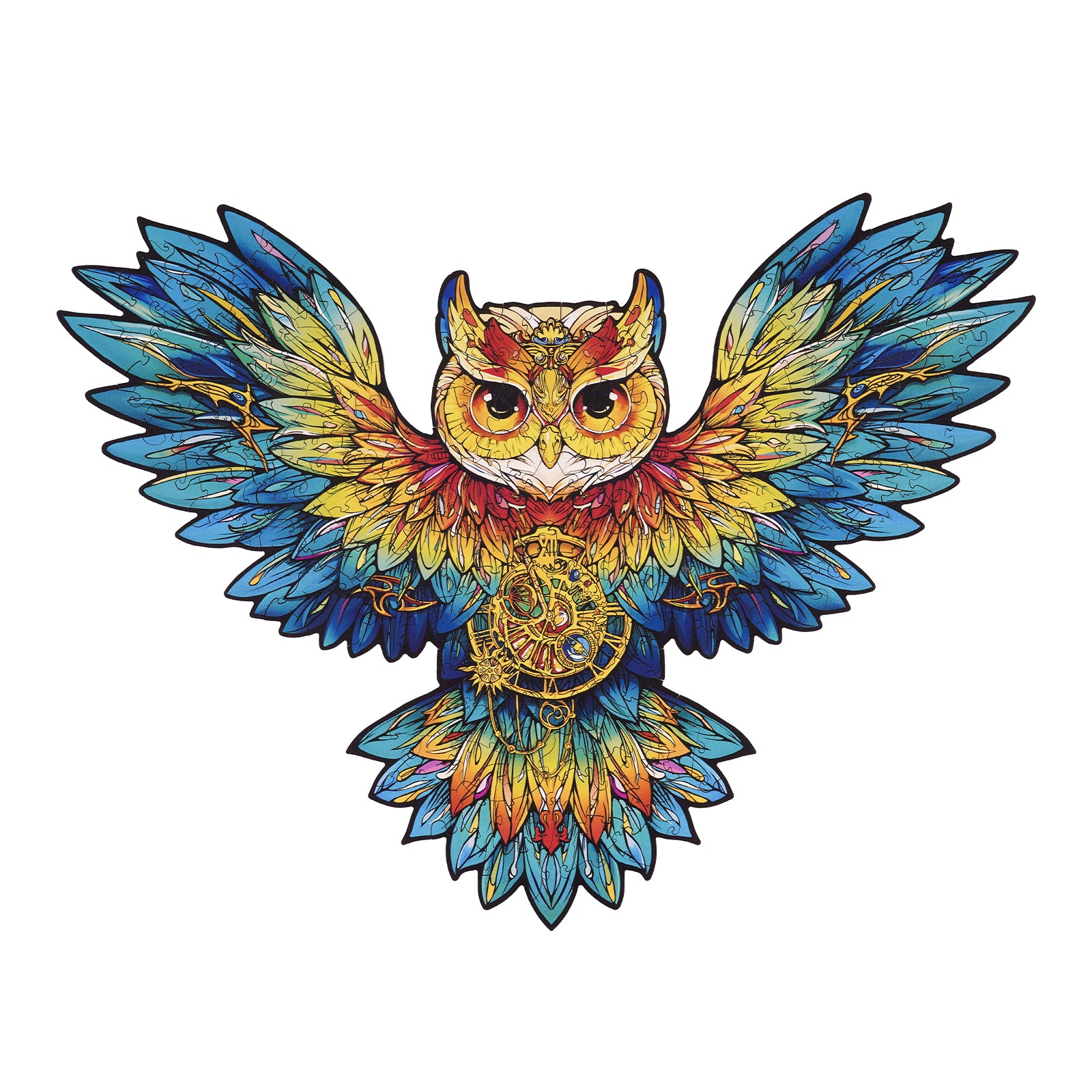 Rowood Owl Colorful Wooden Jigsaw Puzzle TA004
