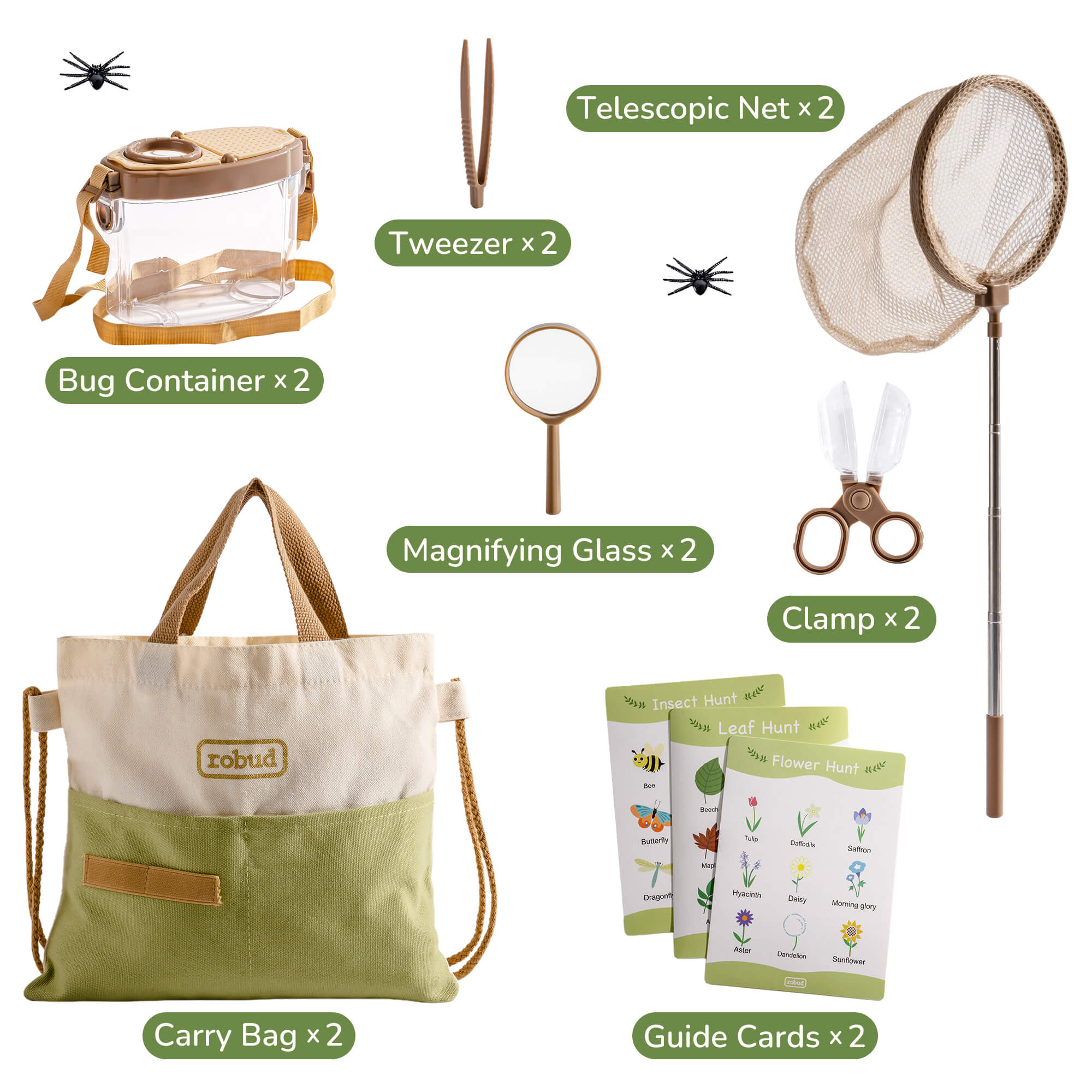 ROBUD Outdoor Dual Kids Explorer Kit Green