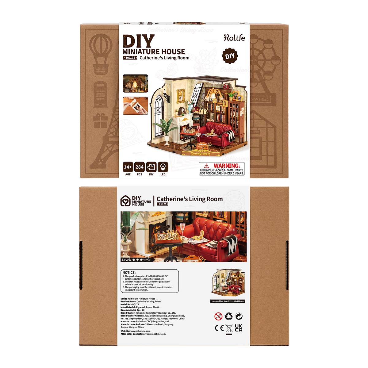 Rolife Catherine's Living Room DIY Miniature House DG175