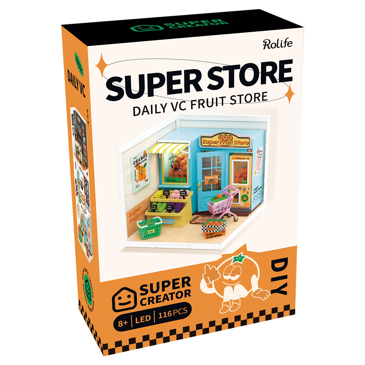 Rolife Super Creator Super Fruit Store DIY Miniature House Kit DW003