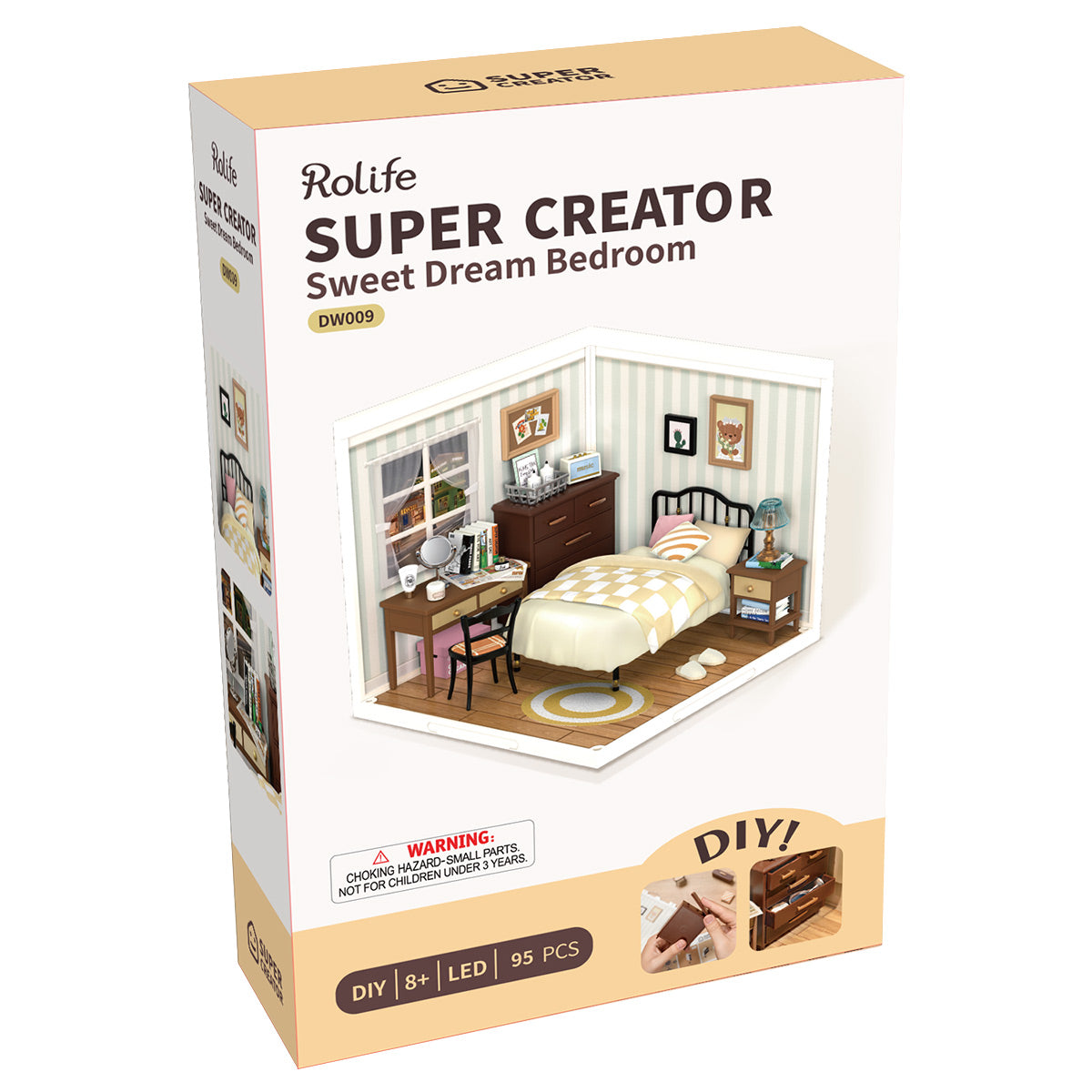 Rolife Sweet Dream Bedroom DIY Miniature House DW009