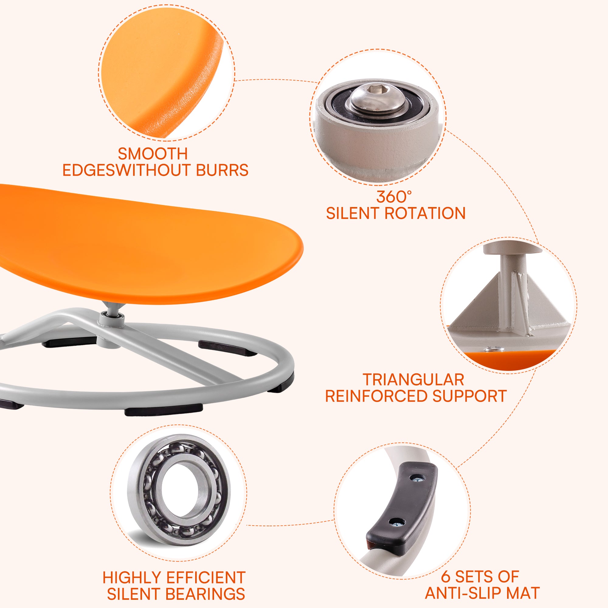 ROBUD Kids Sensory Swivel Chair