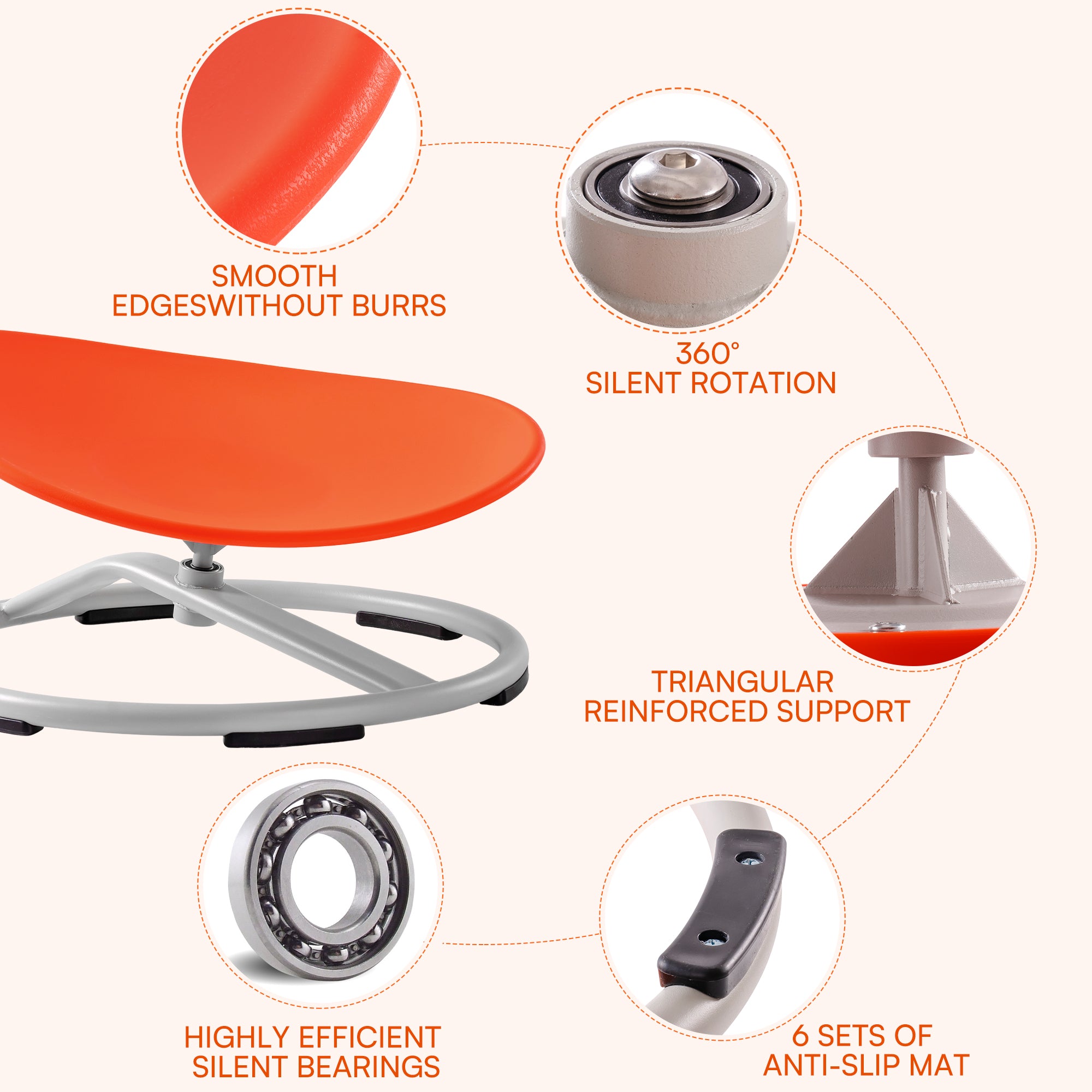 ROBUD Kids Sensory Swivel Chair