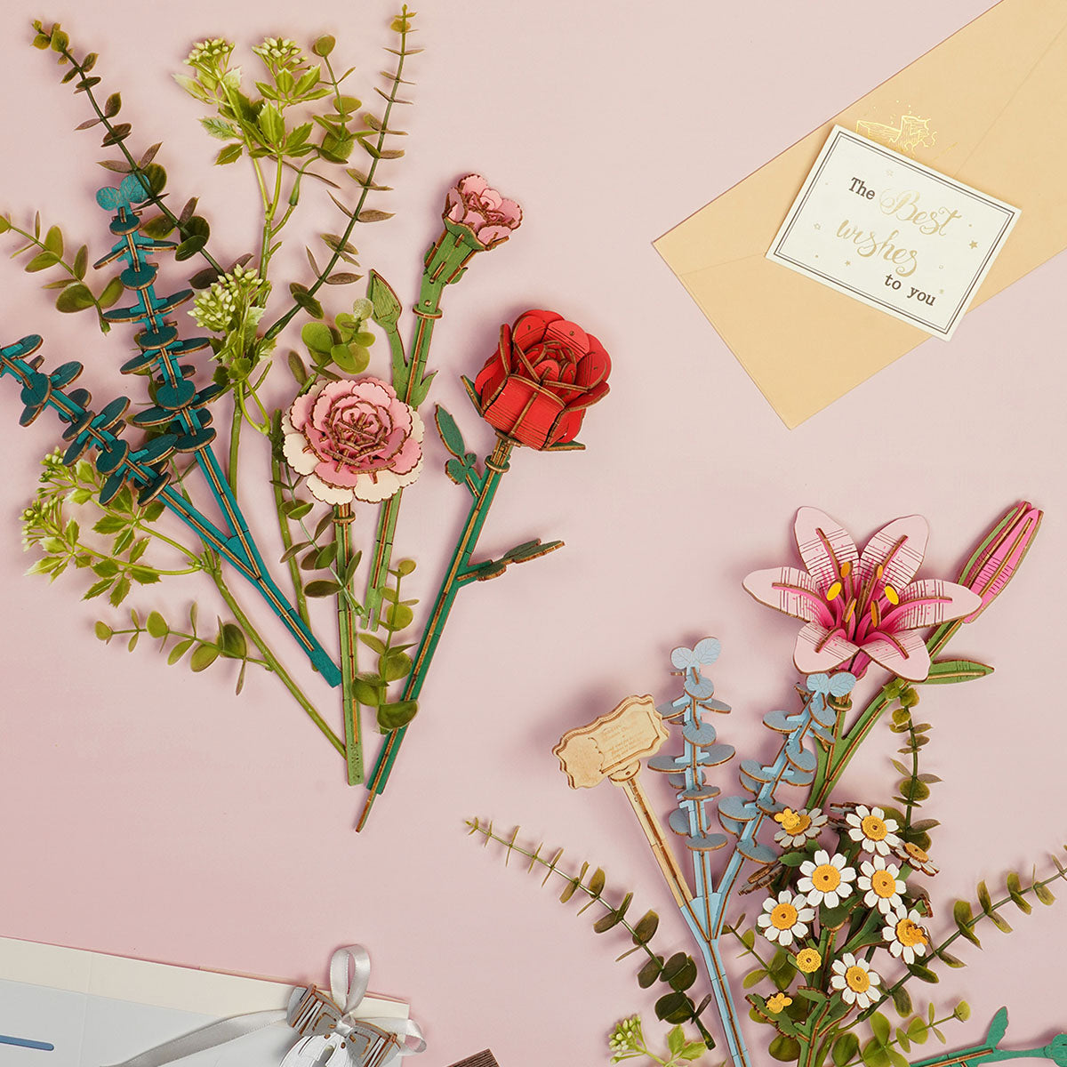 Panier à fleurs en bois Rowood DIY Puzzle 3D TW03H