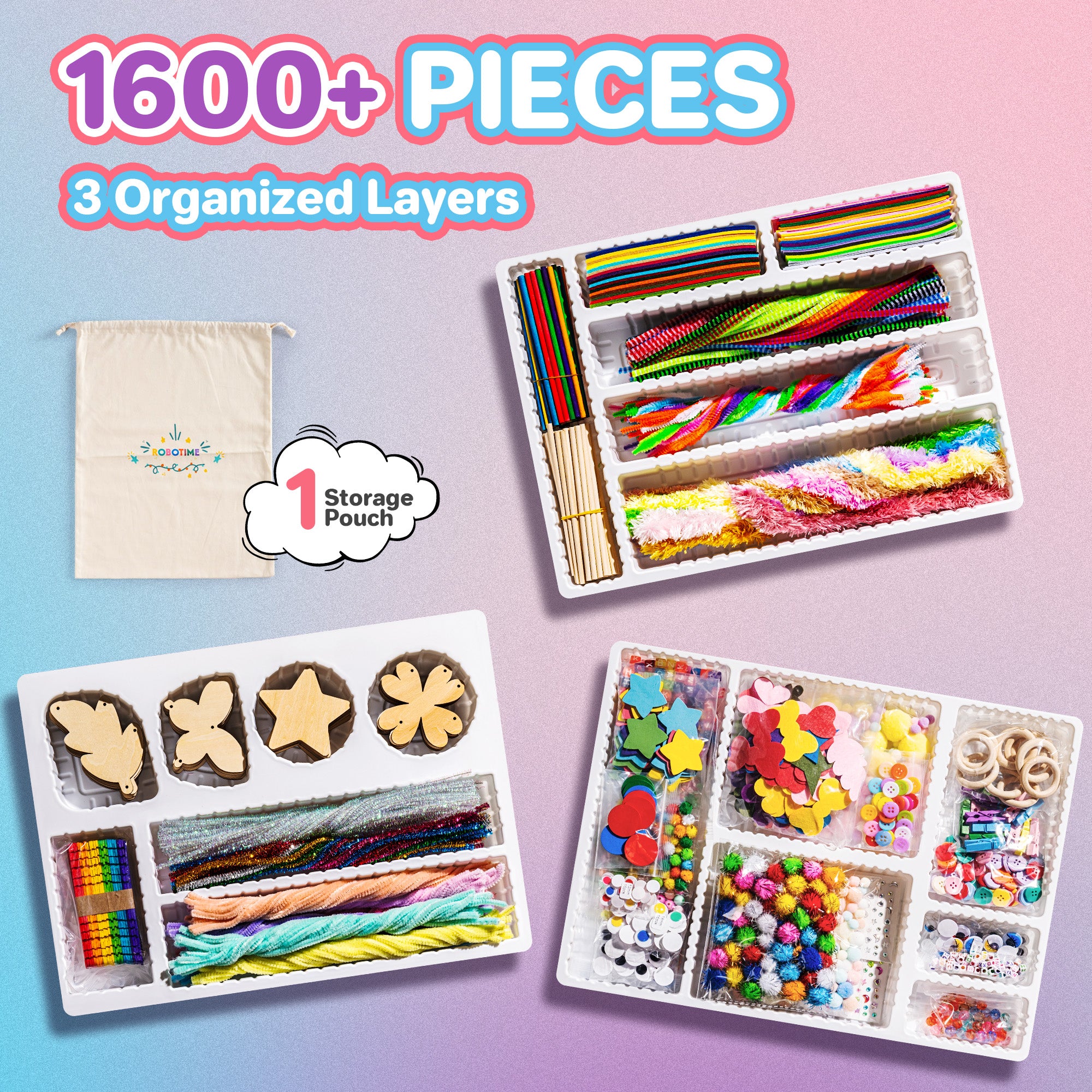 ROBOTIME Arts and Crafts for Kids PA002