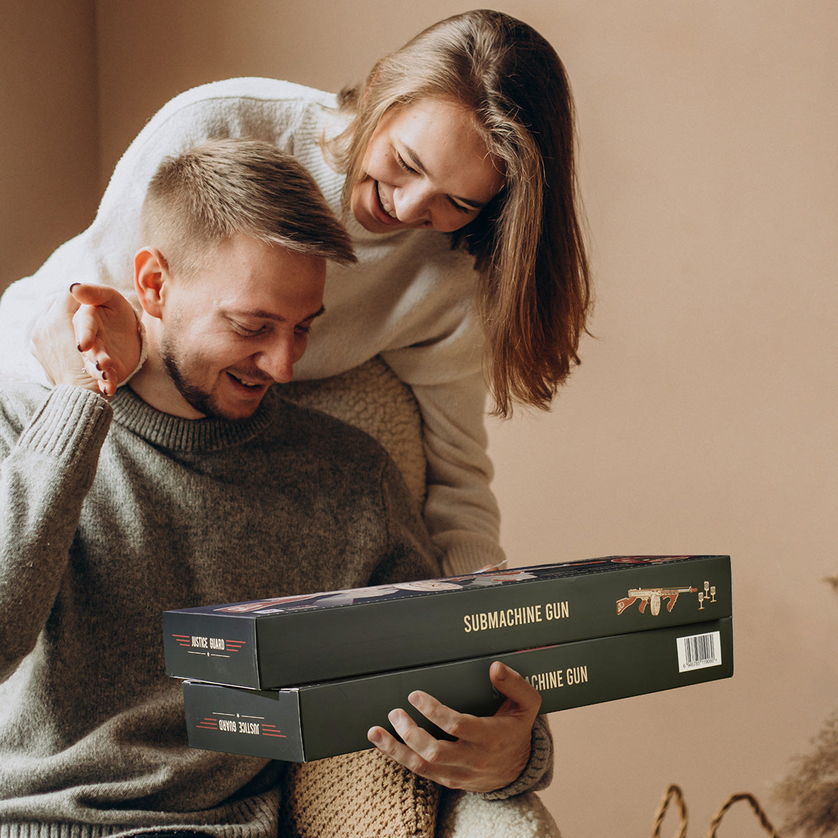 ROKR Thompson Submachine Toy Gun 3D Wooden Puzzle LQB01