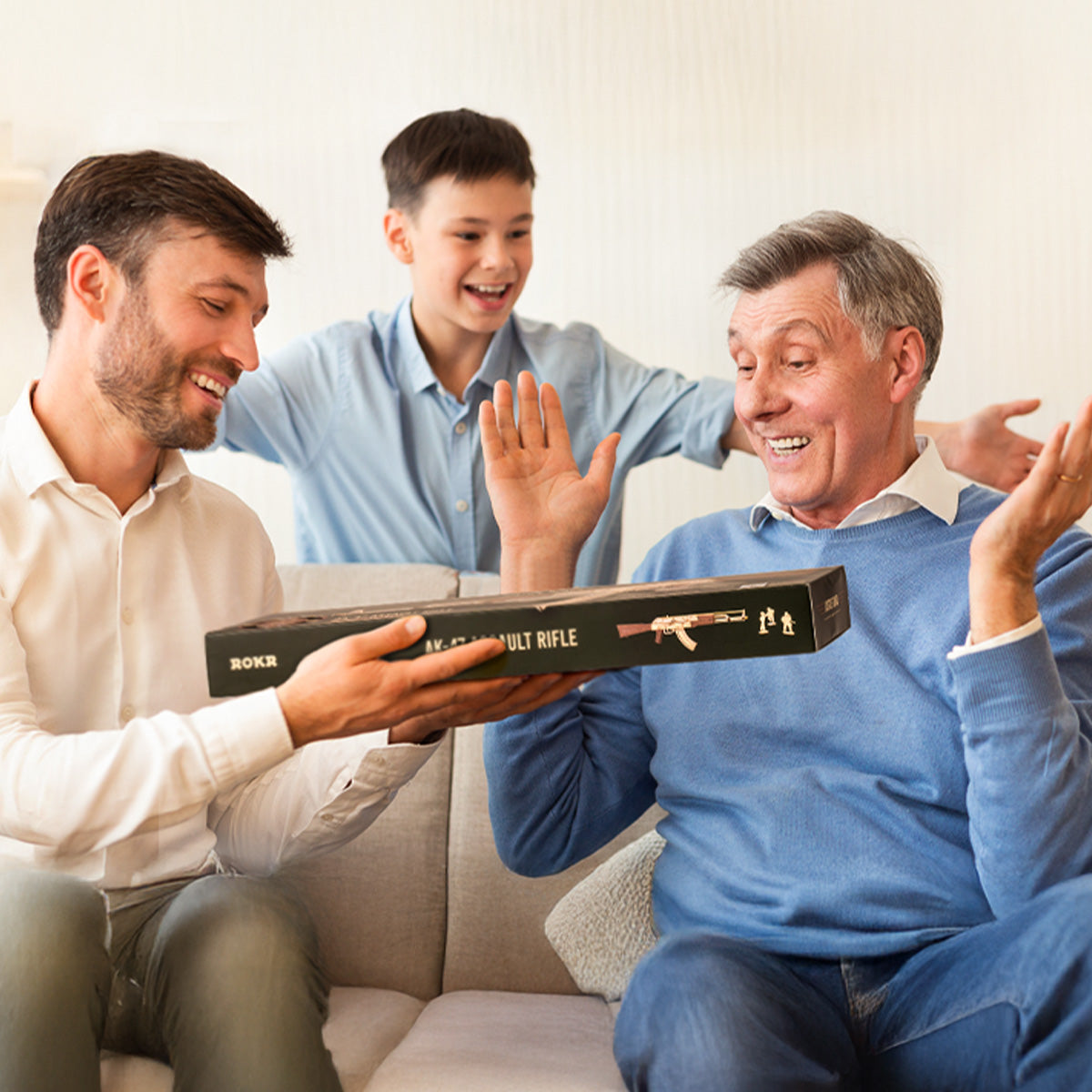 ROKR AK-47 Assault Rifle Toy Gun 3D Wooden Puzzle LQ901