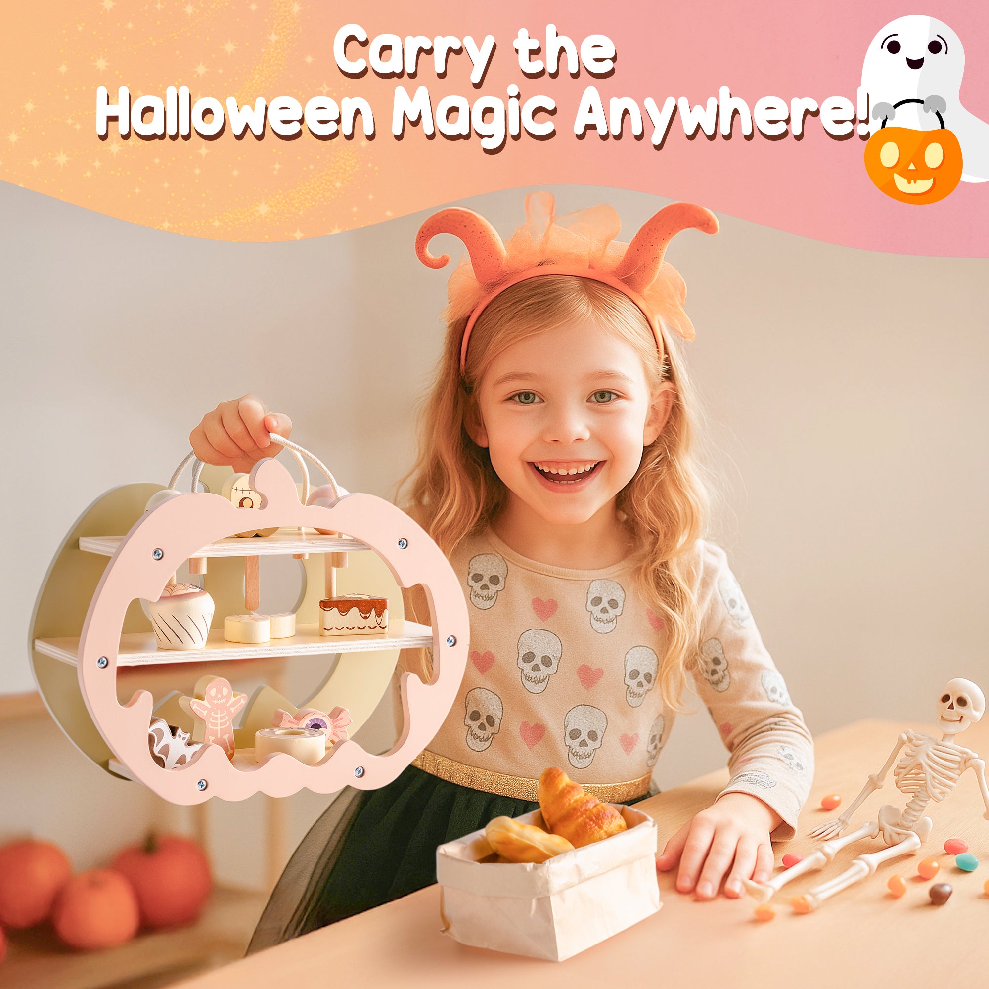 ROBUD Halloween Candy House Play Food Set for Kids