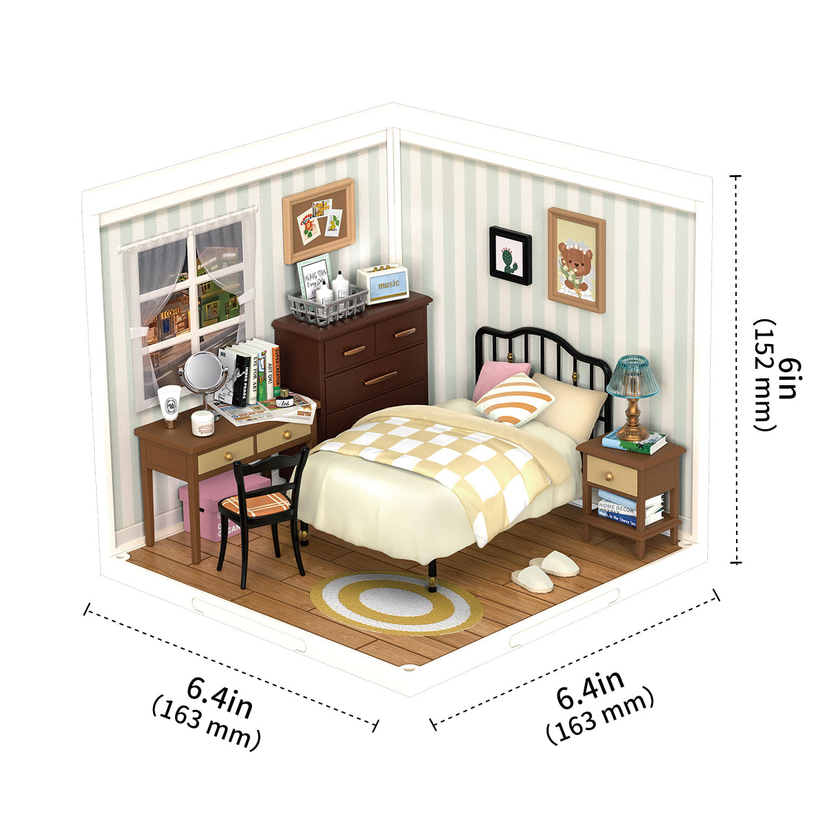 Rolife Sweet Dream Bedroom DIY Miniature House DW009