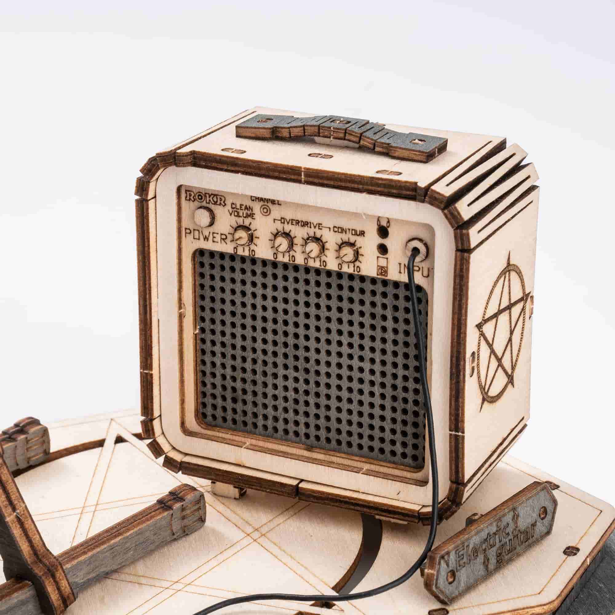 Puzzle 3D en bois modèle de guitare électrique ROKR TG605K