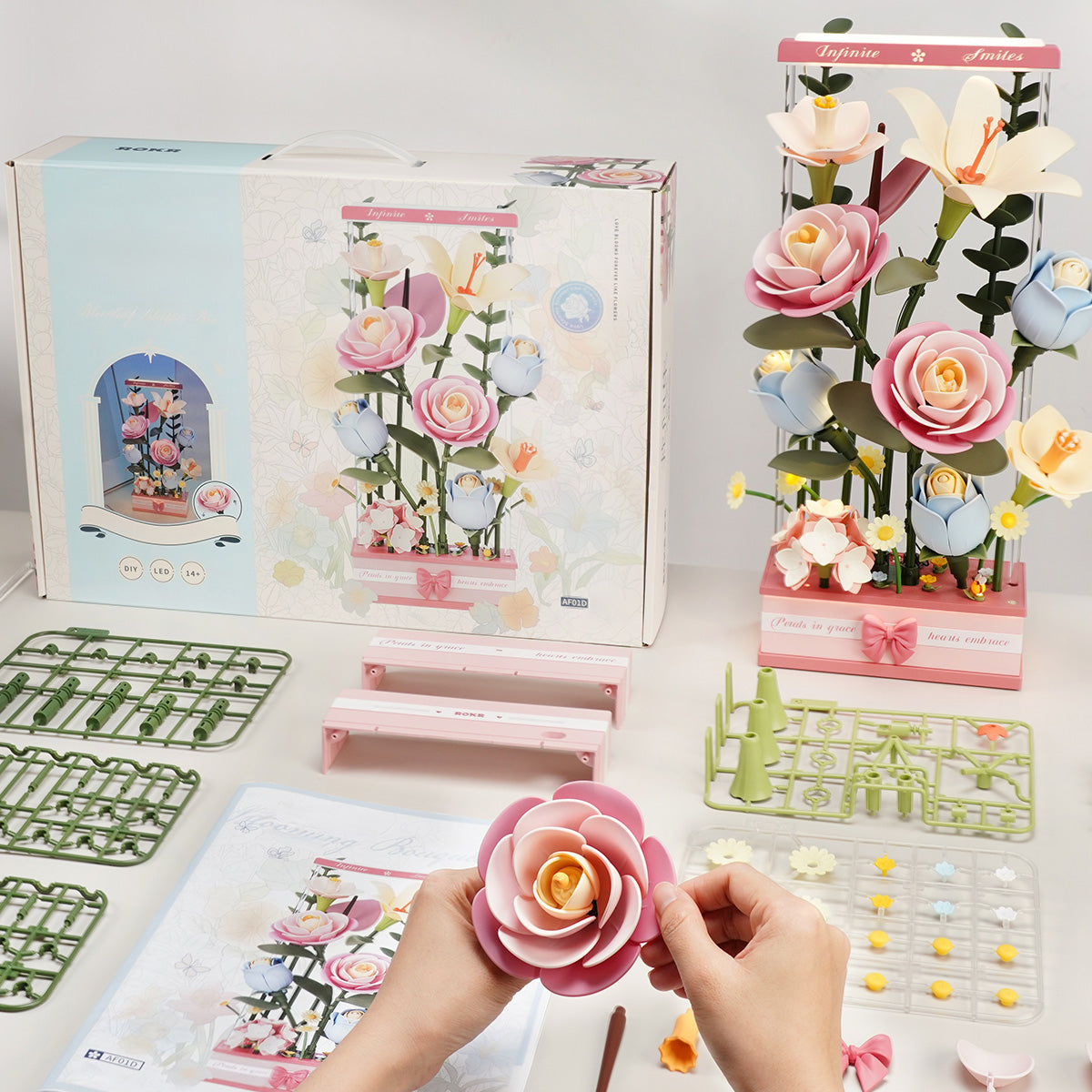ROKR Bloeiende boeketdoos DIY 3D-puzzel AF01D