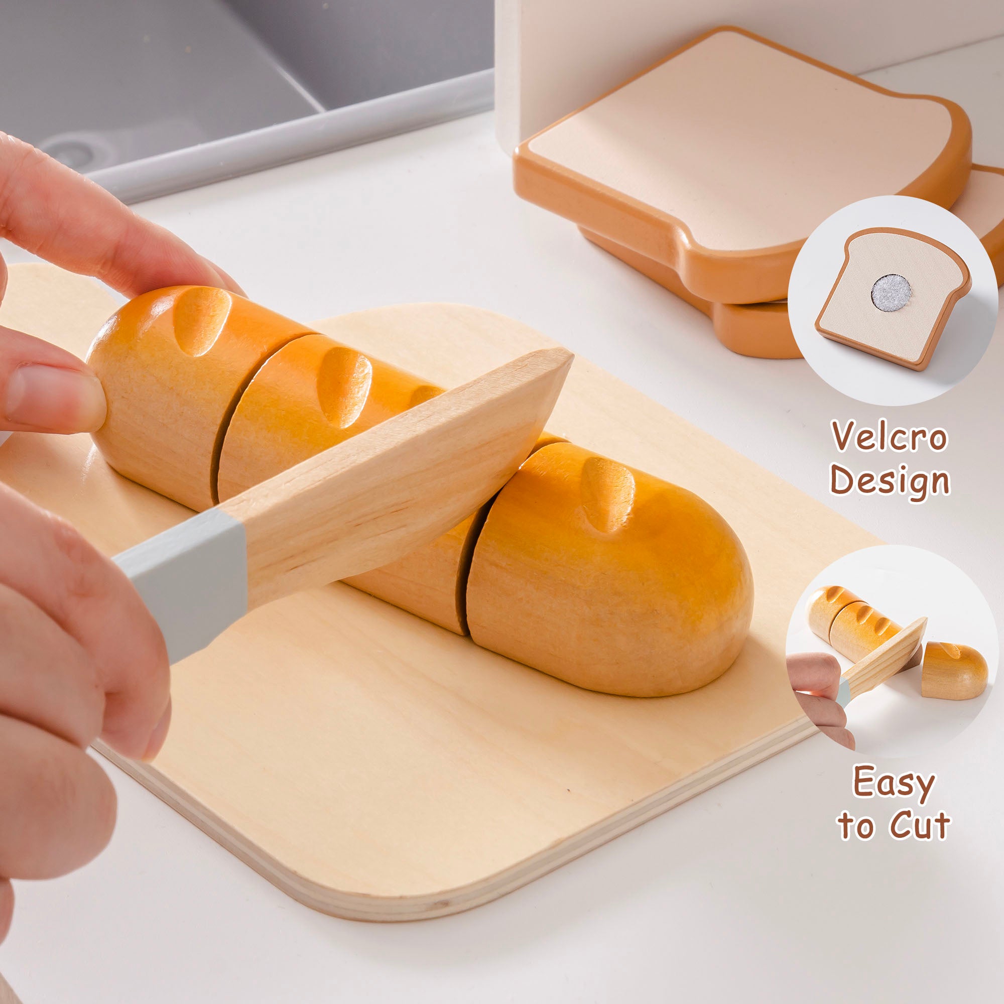 ROBUD Wooden Childs Play Food Set - Desserts