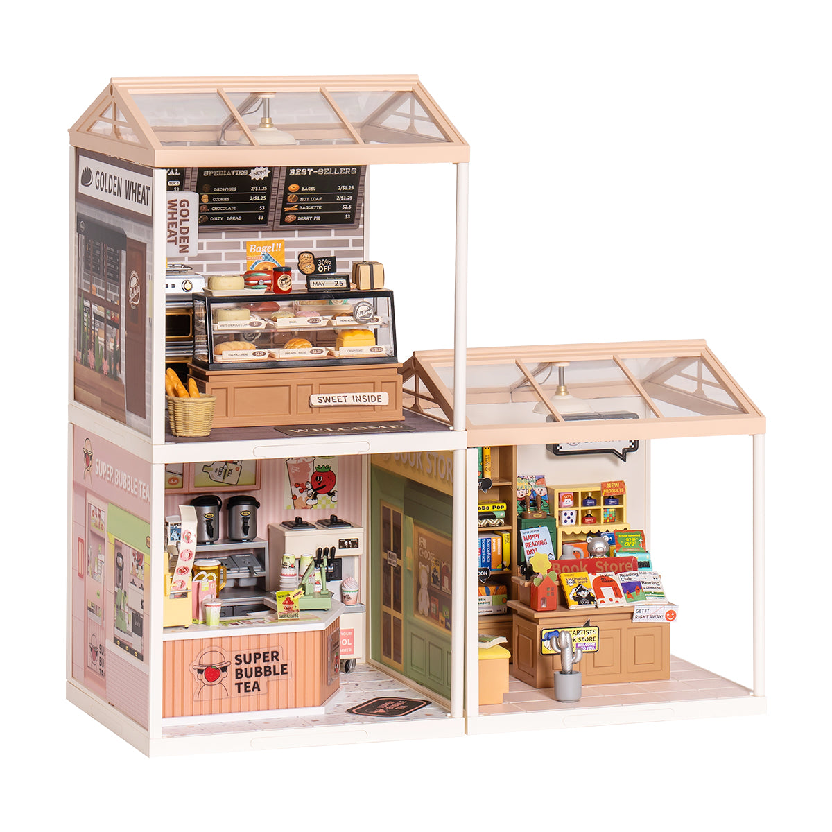 Rolife Super Creator 3 in 1 L Shape DIY Miniature House