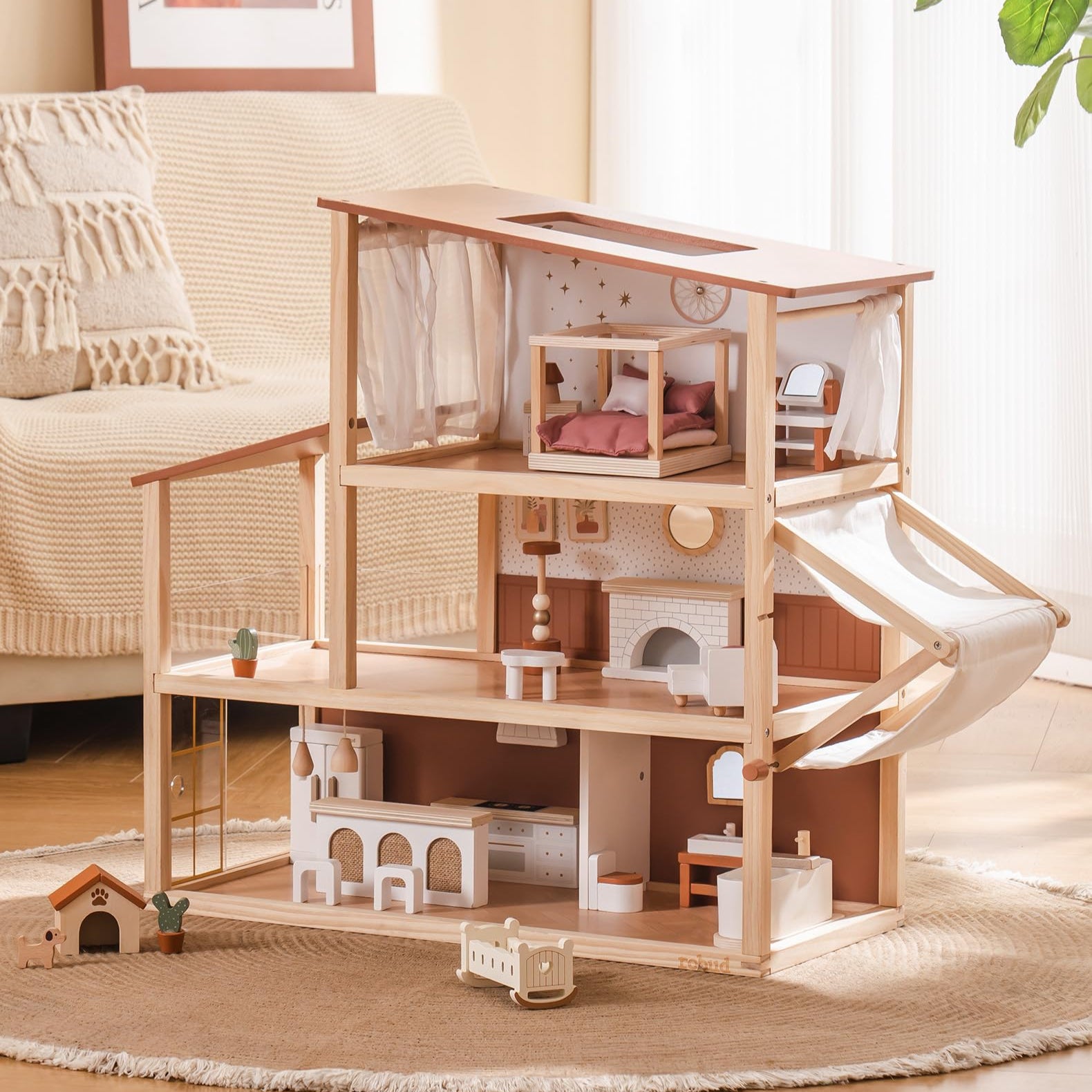 ROBUD Wooden Dollhouse - Bohemian