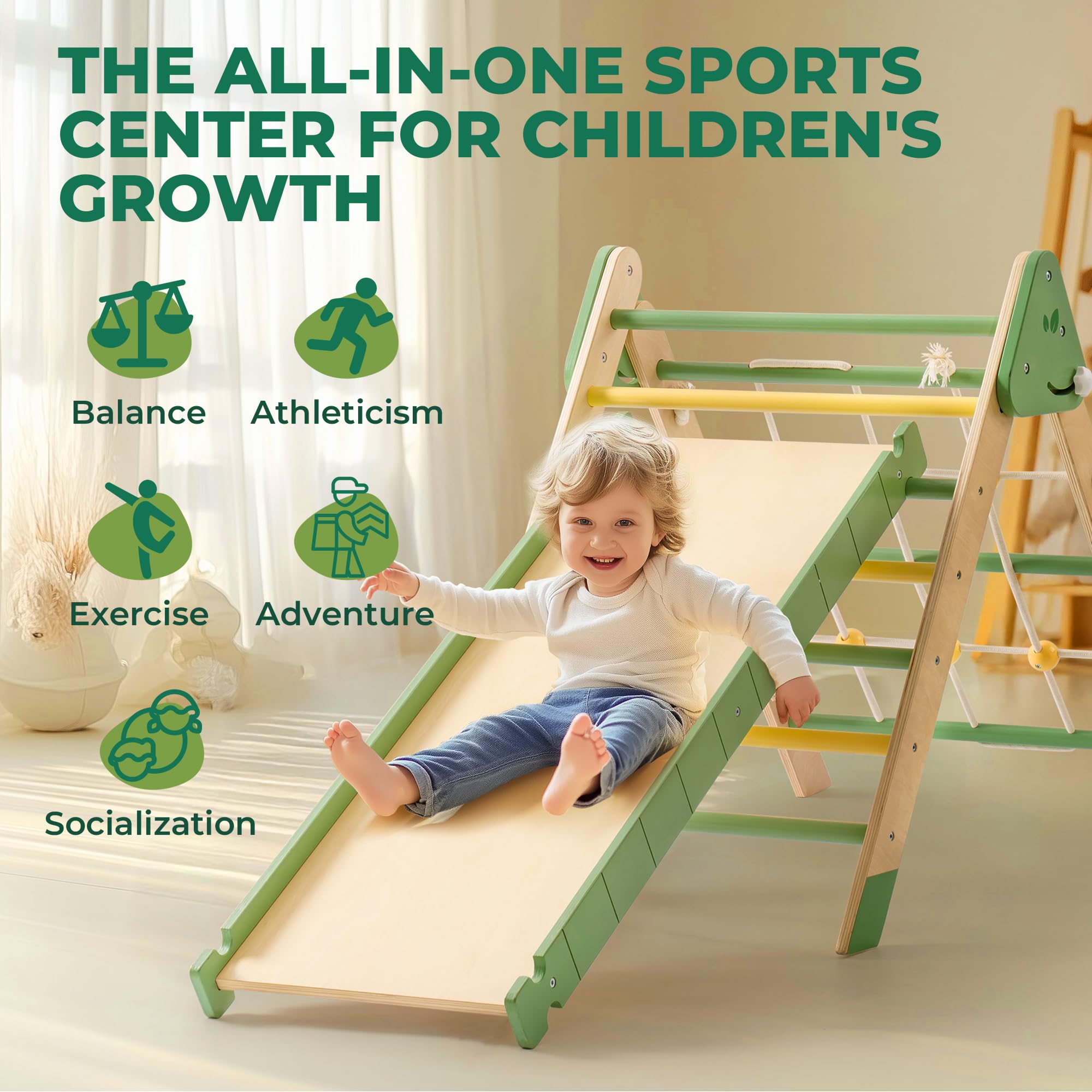 ROBUD 5 in 1 Toddler Climbing Toys Set