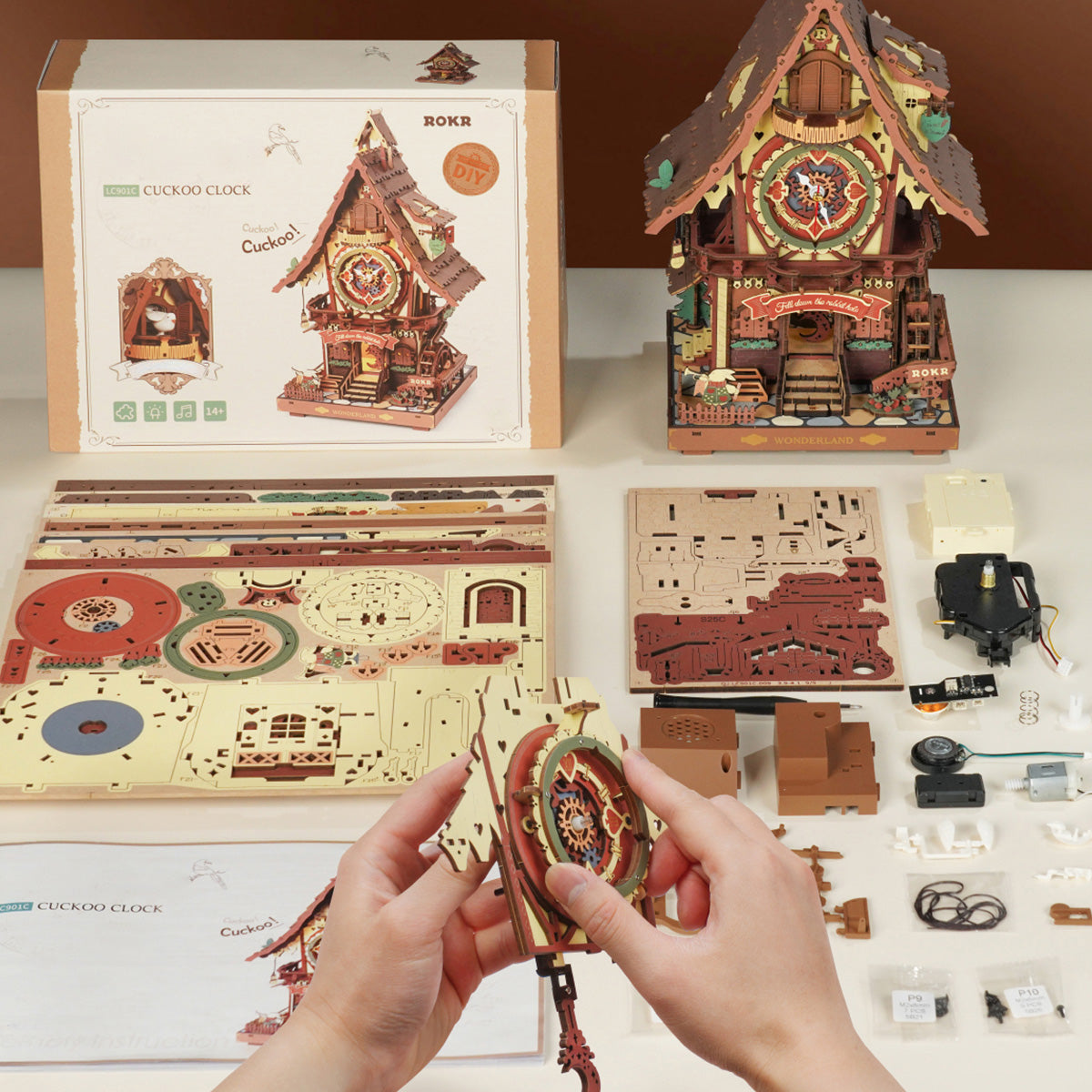 ROKR Cuckoo Clock Mechanical 3D Wooden Puzzle