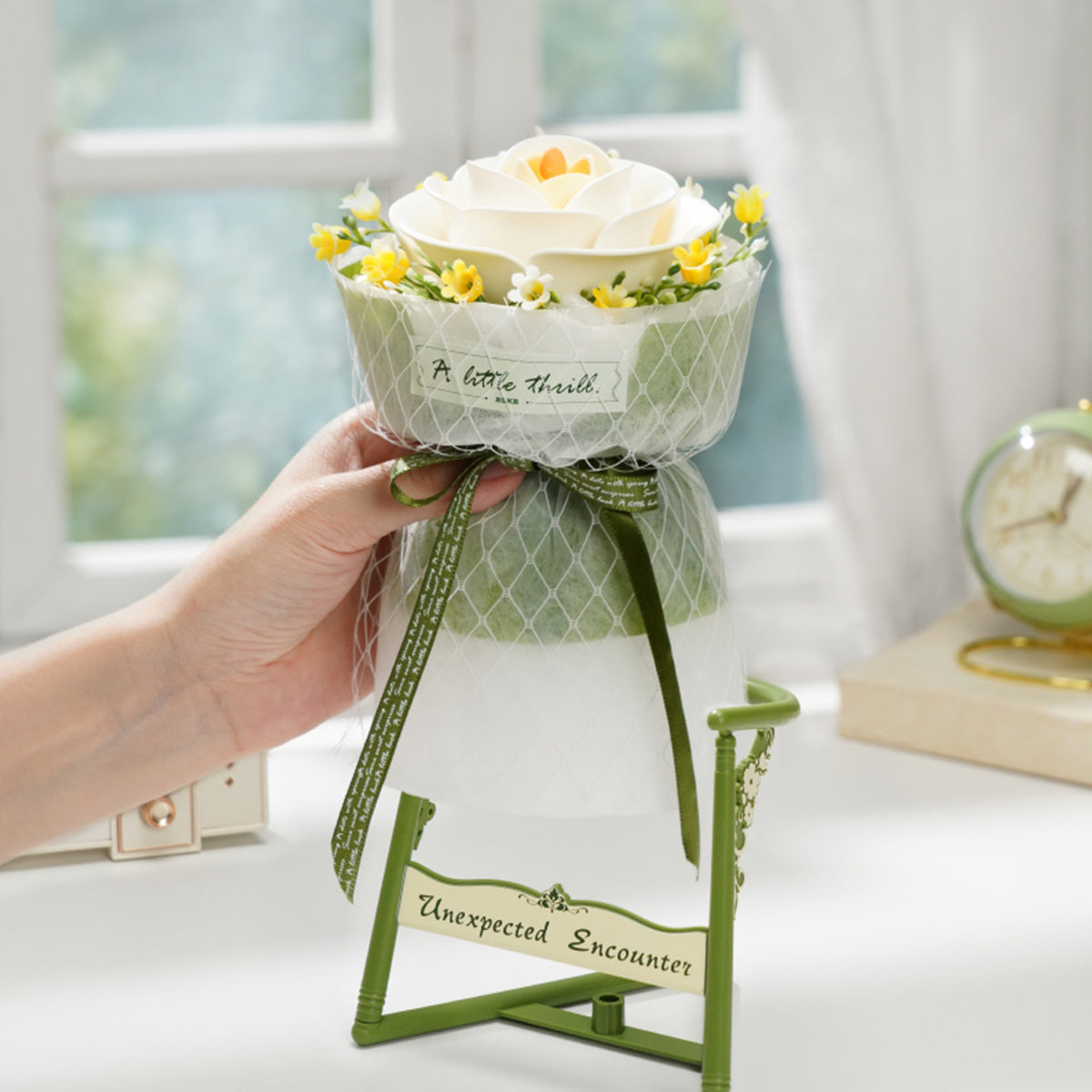 ROKR Witte Camellia DIY 3D Puzzel Model AF011