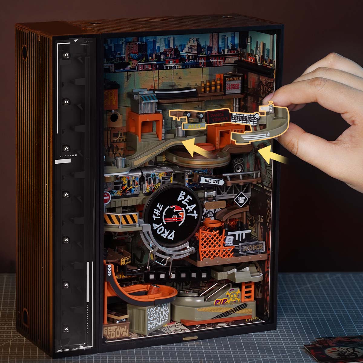 ROKR Hip-Hop Street Marble Run Mechanische 3D-puzzel MR03S